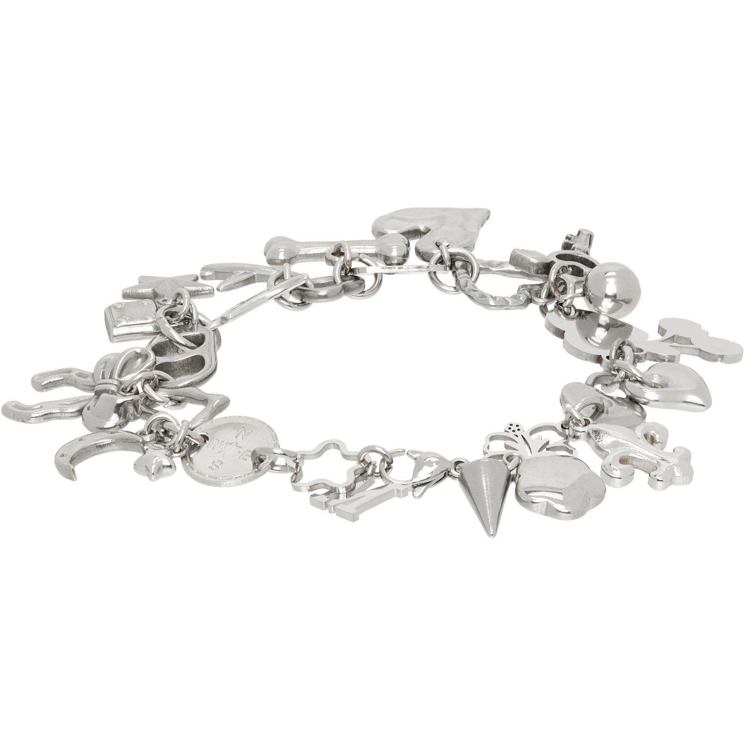  Marland Backus Chrome Charm Bracelet 