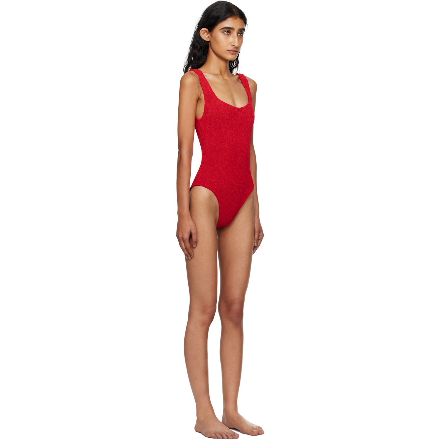  Hunza G Red Square Neck Swimsuit 