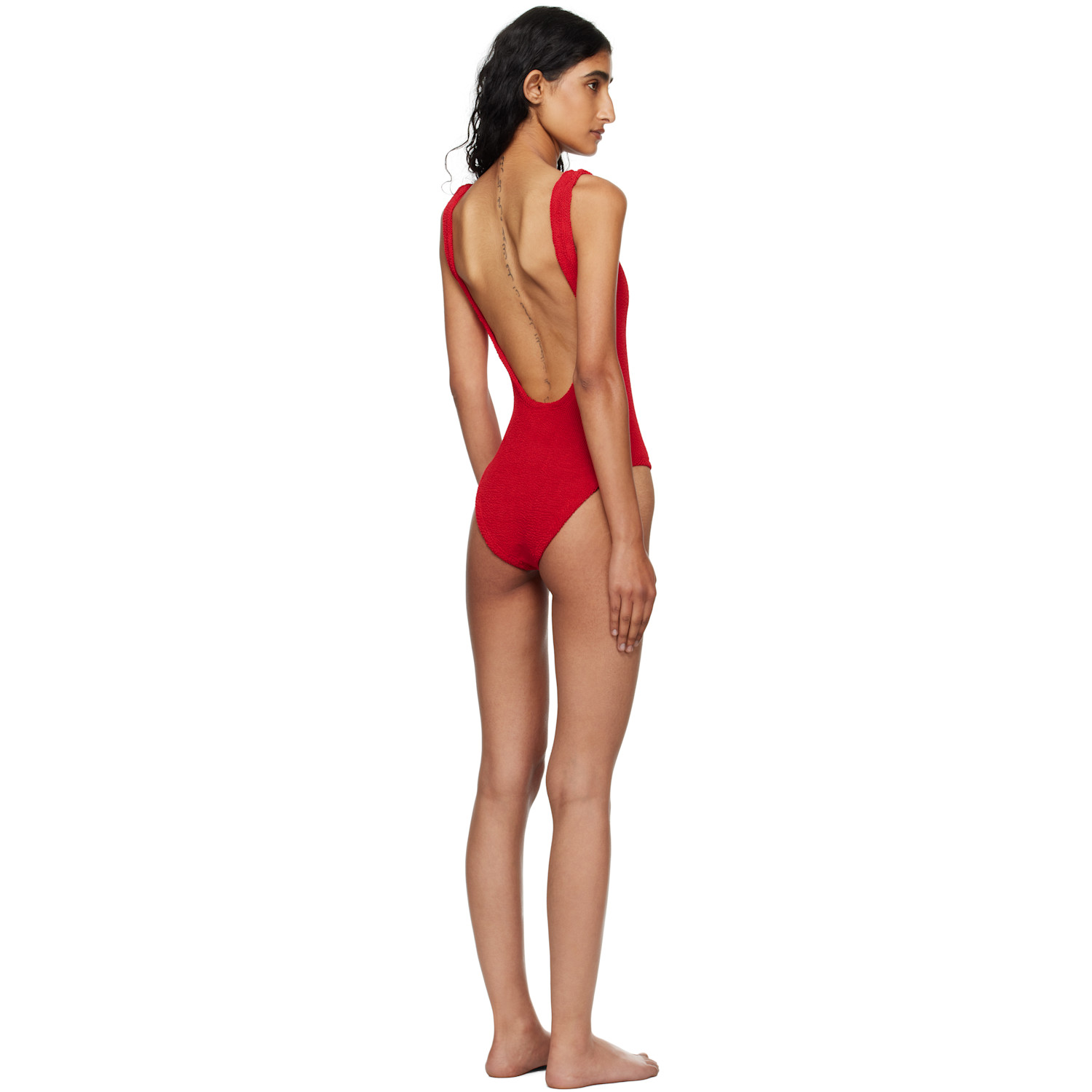  Hunza G Red Square Neck Swimsuit 
