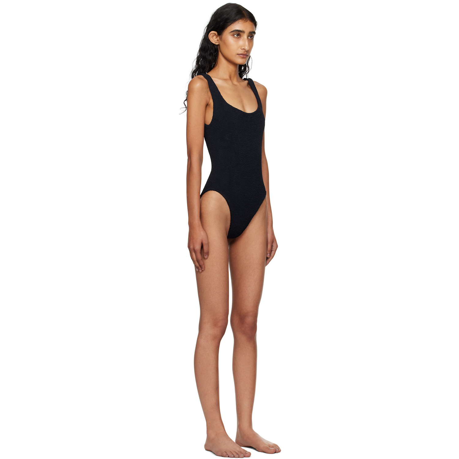  Hunza G Black Square Neck Swimsuit 