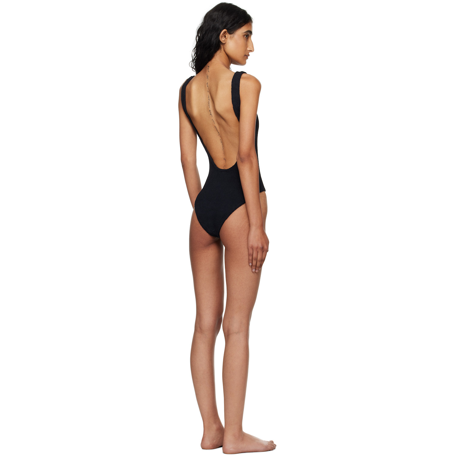  Hunza G Black Square Neck Swimsuit 