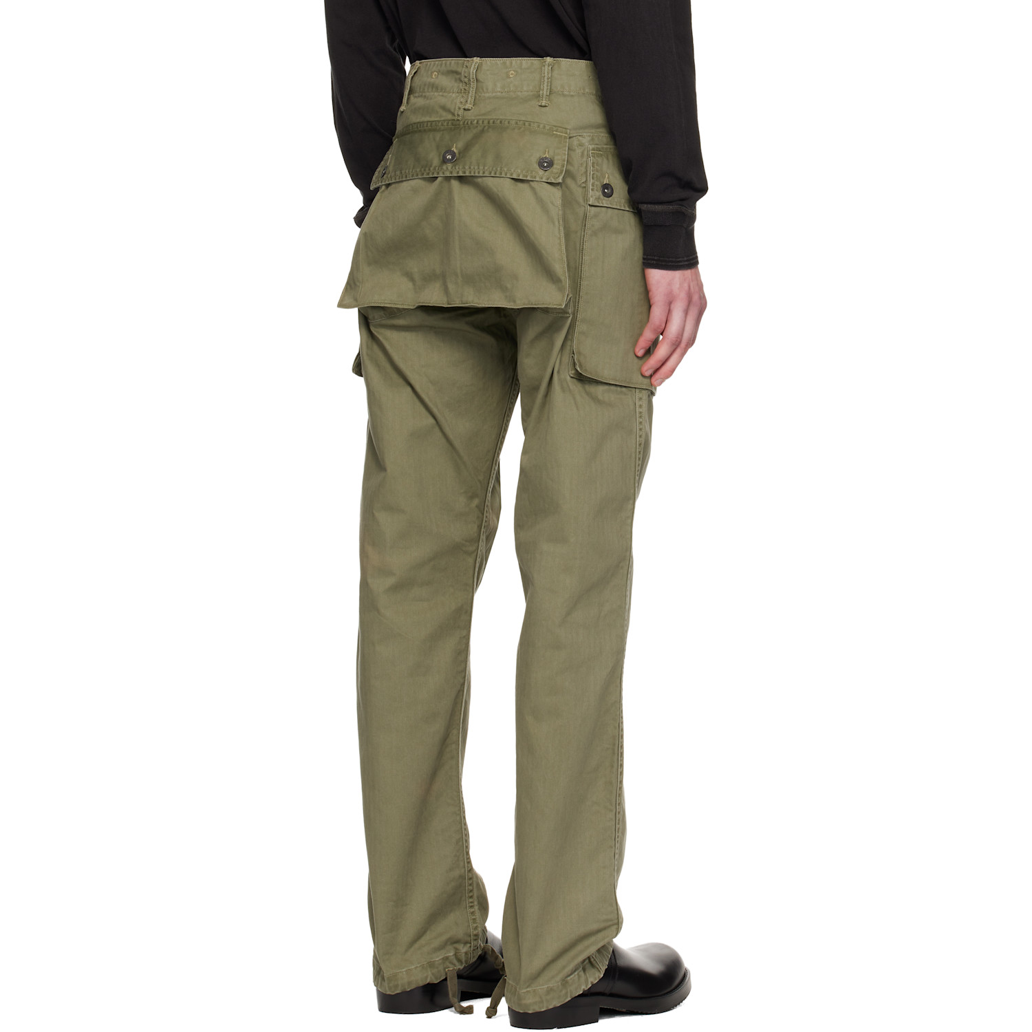  Rrl Green Herringbone Field Cargo Pants 