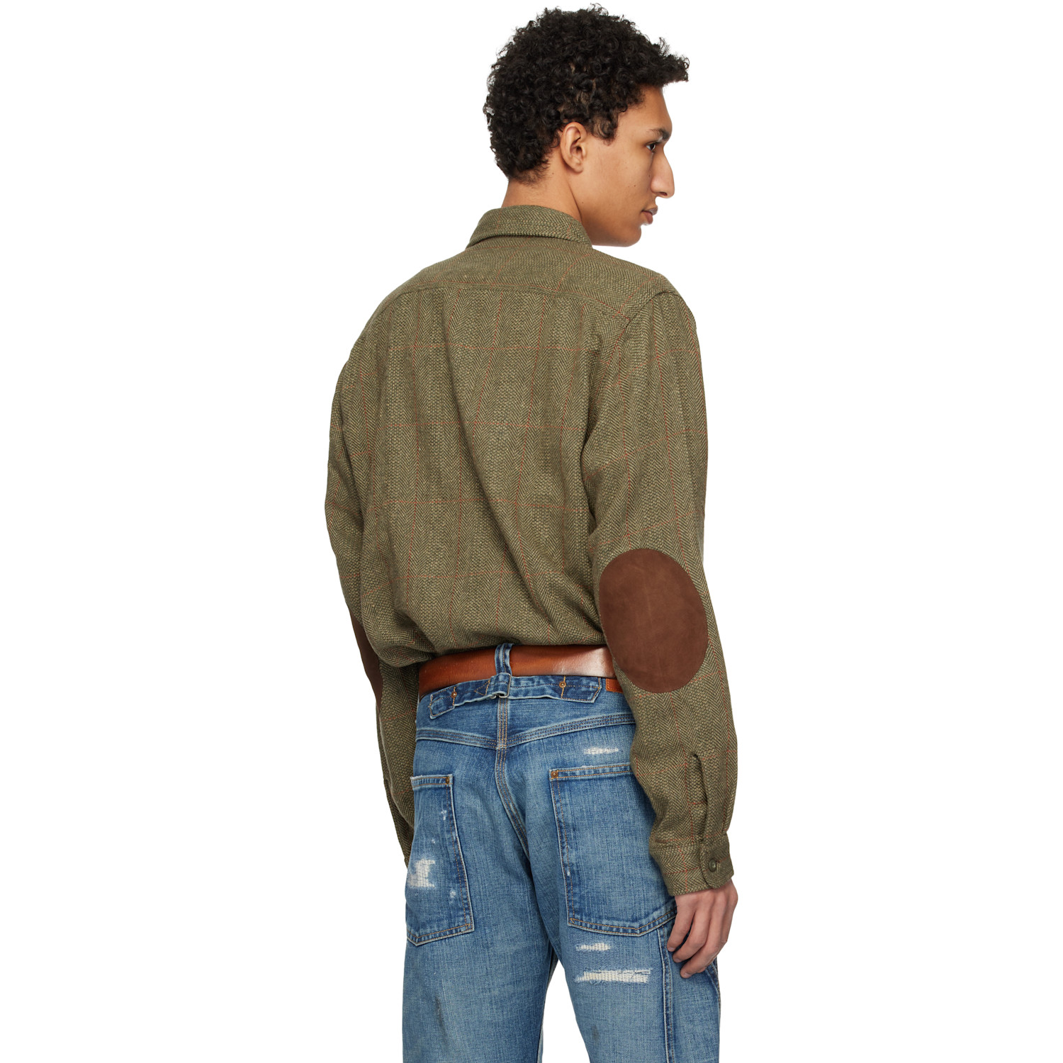 Rrl Khaki Grayson Ws Sport Shirt 
