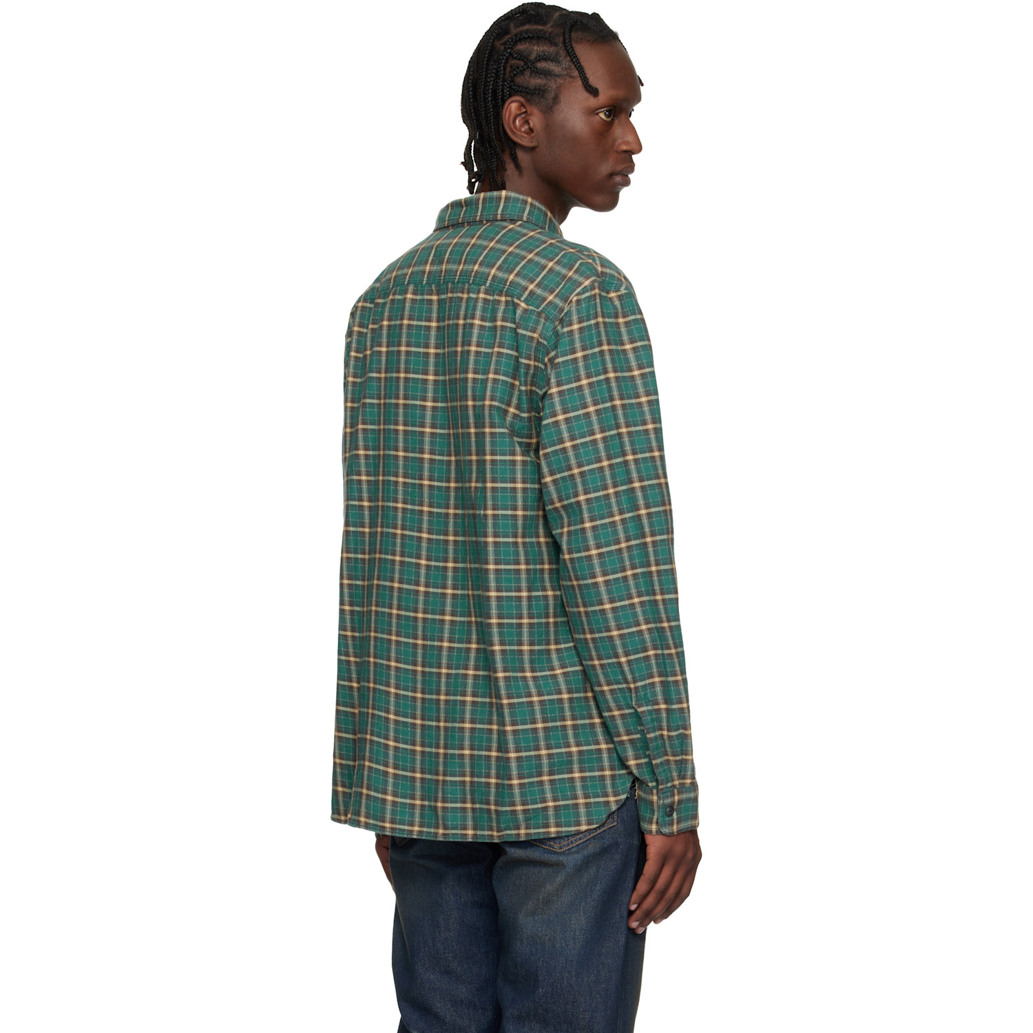  Rrl Blue Flannel Shirt 
