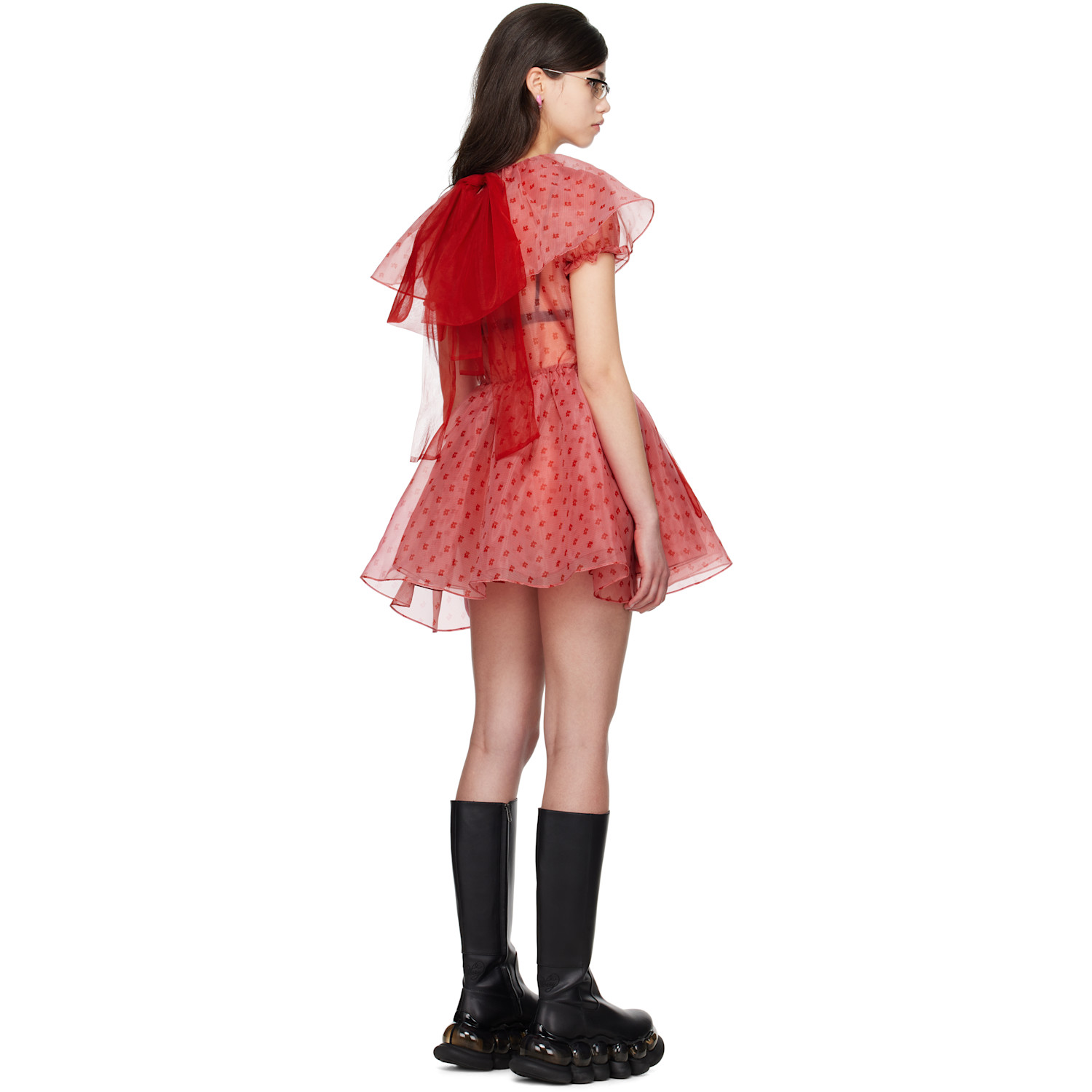  I'm Sorry By Petra Collins Ssense Exclusive Red Jennyfax Edition Tulle Minidress 