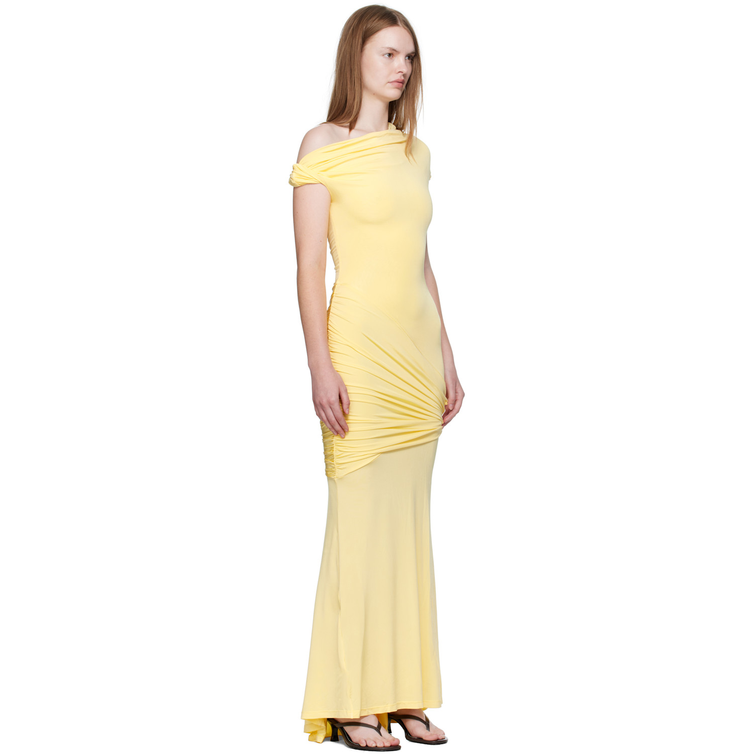  Paris Georgia Yellow Pascal Maxi Dress 