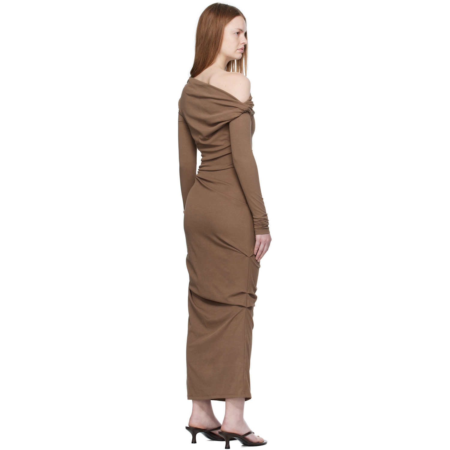  Paris Georgia Brown Elemental Manahou Midi Dress 