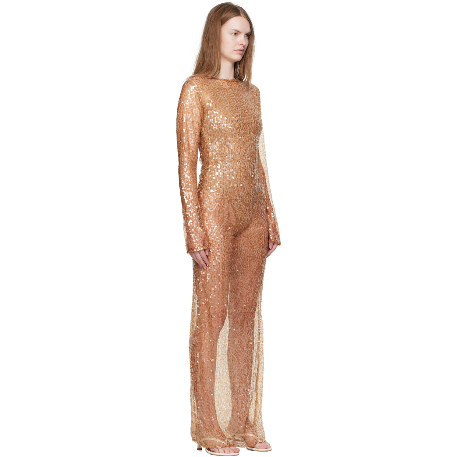  Paris Georgia Tan Thom Maxi Dress 