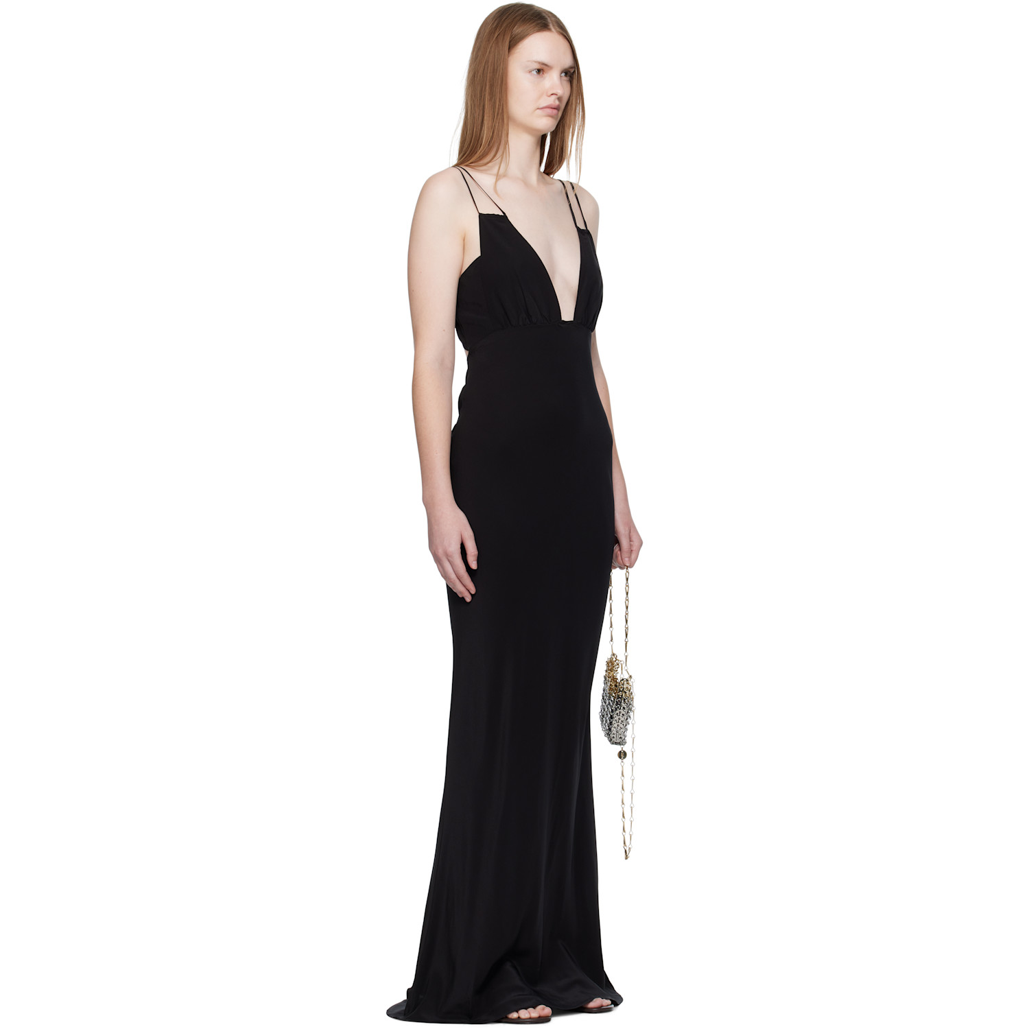  Paris Georgia Black Elemental Bernie Slip Dress 