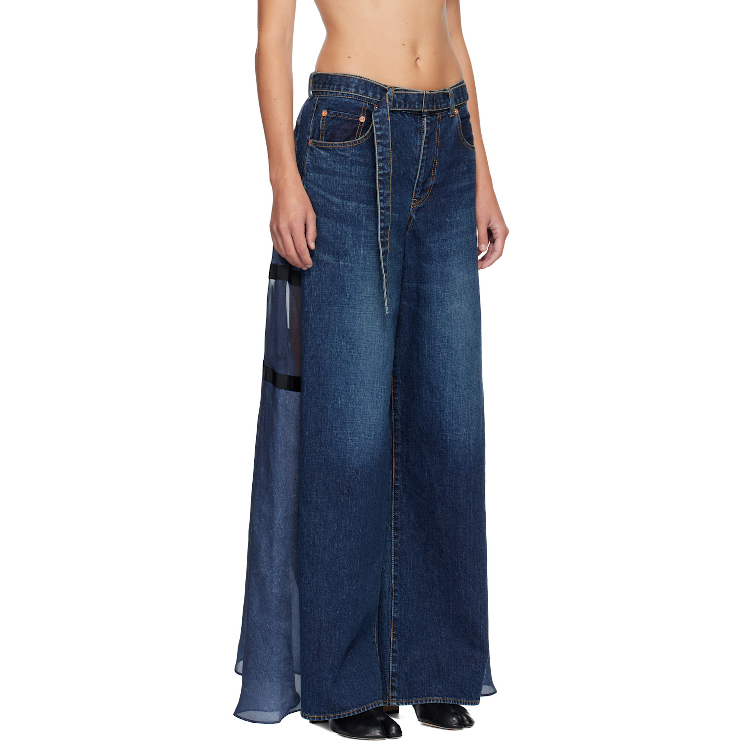  Sacai Blue Paneled Jeans 