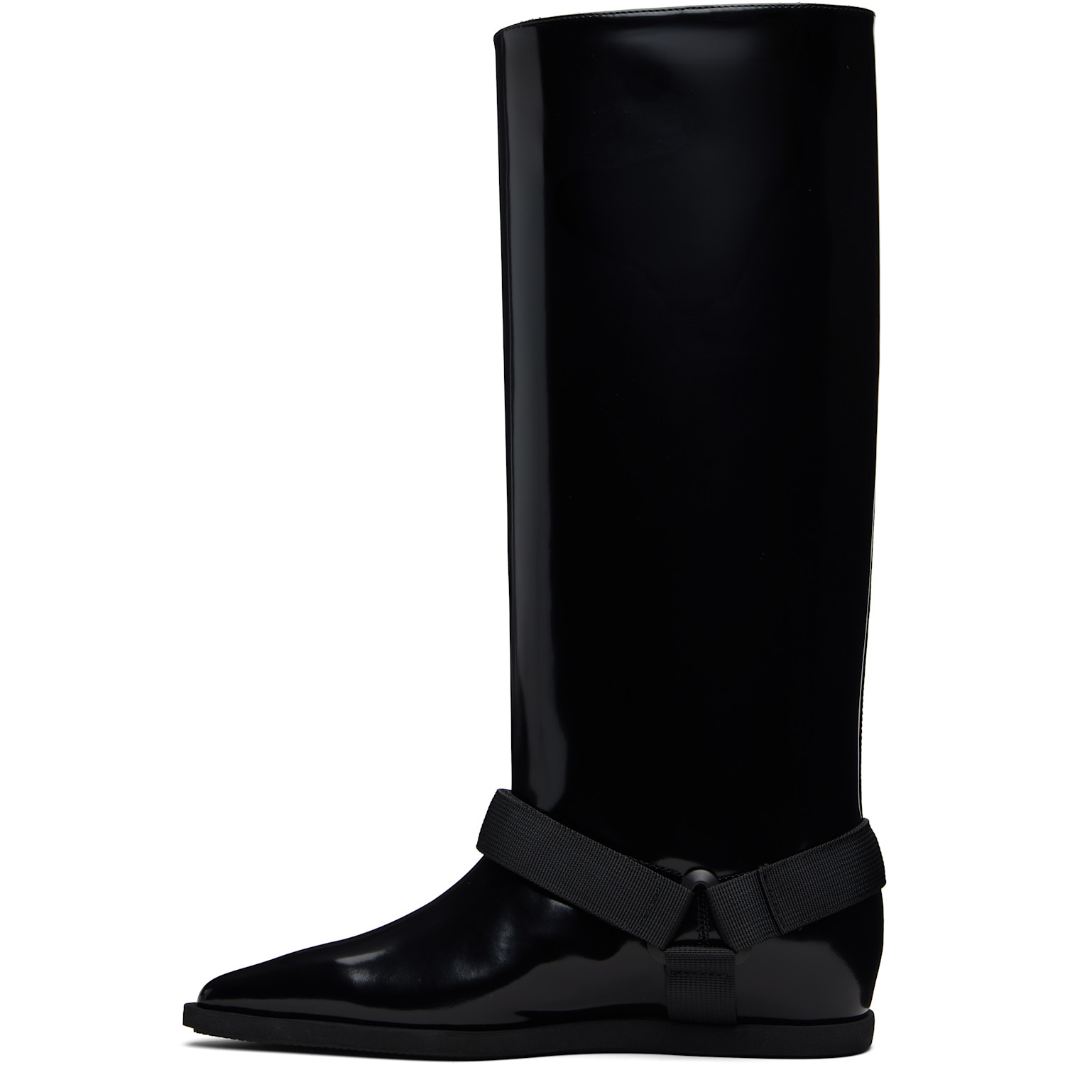  Sacai Black Belted Tall Boots 