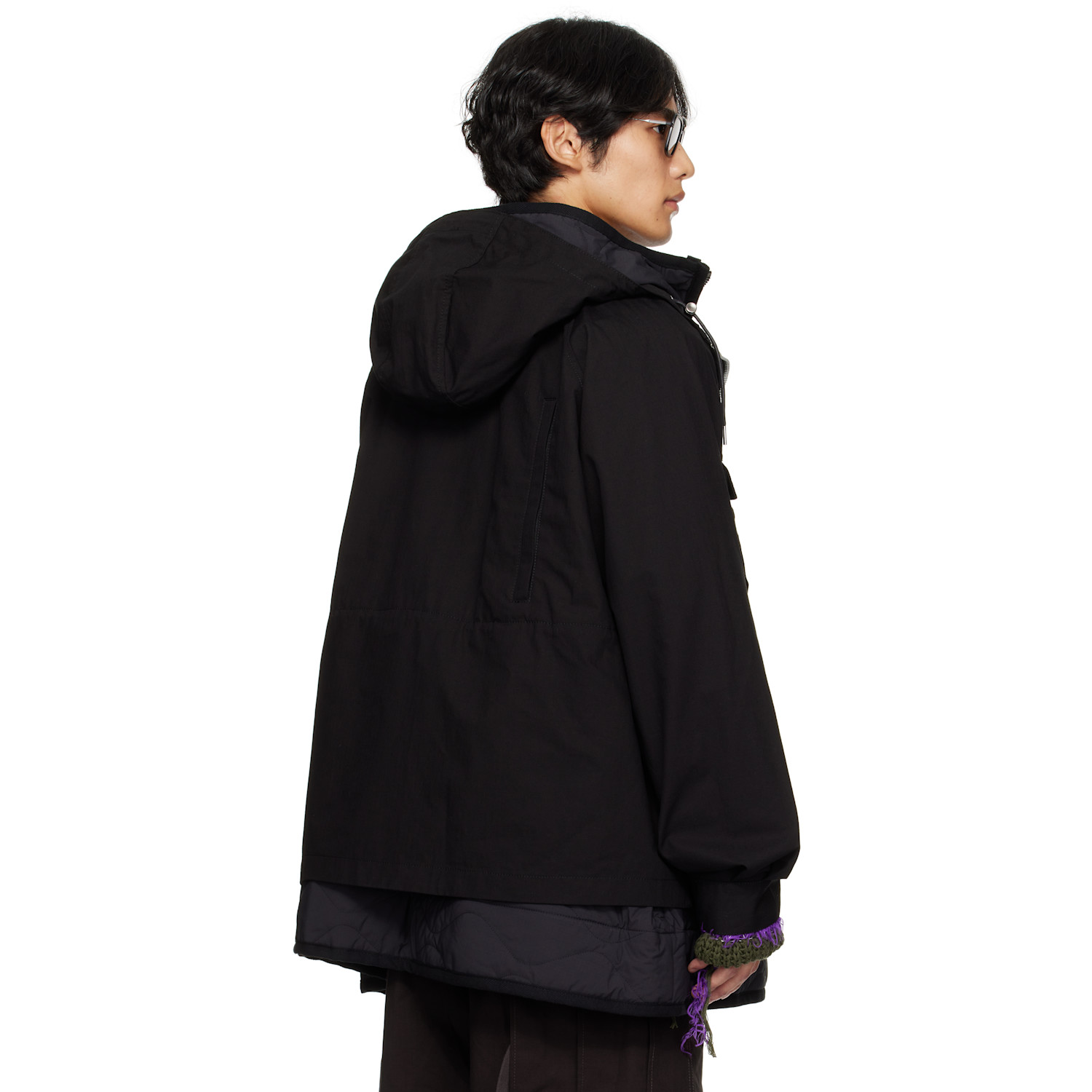  Sacai Black Rip Stop Blouson Jacket 