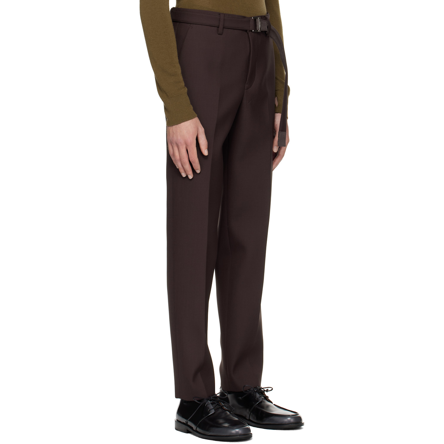  Sacai Brown Suiting Trousers 