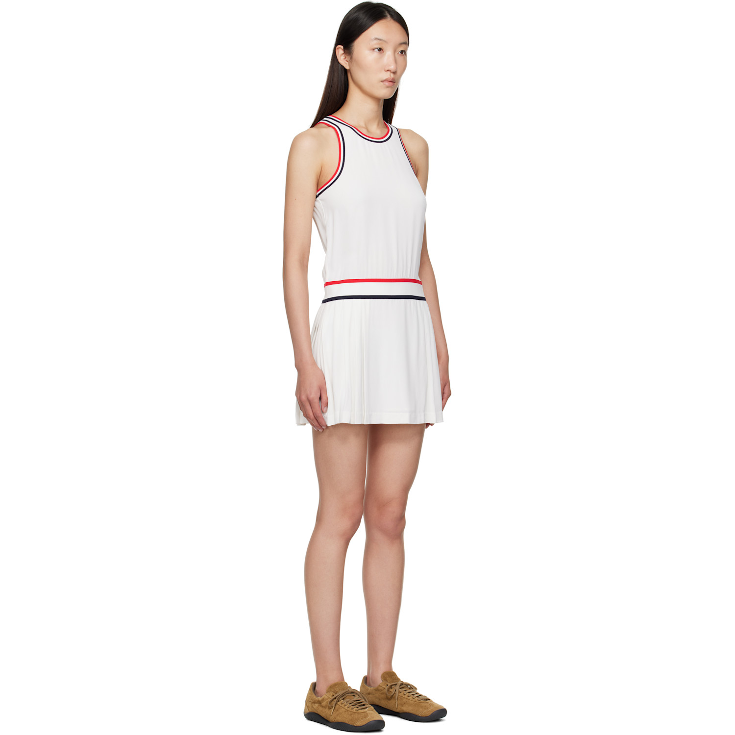  Sporty & Rich White 'src' Phoebe Minidress 