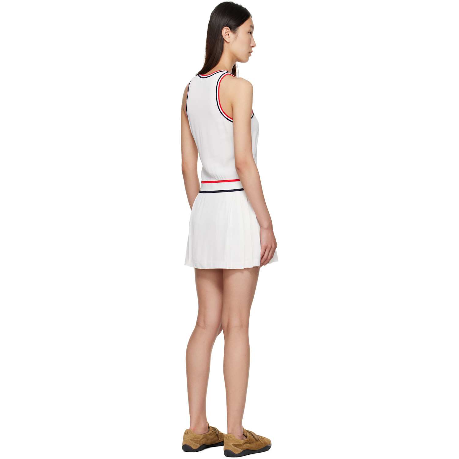  Sporty & Rich White 'src' Phoebe Minidress 
