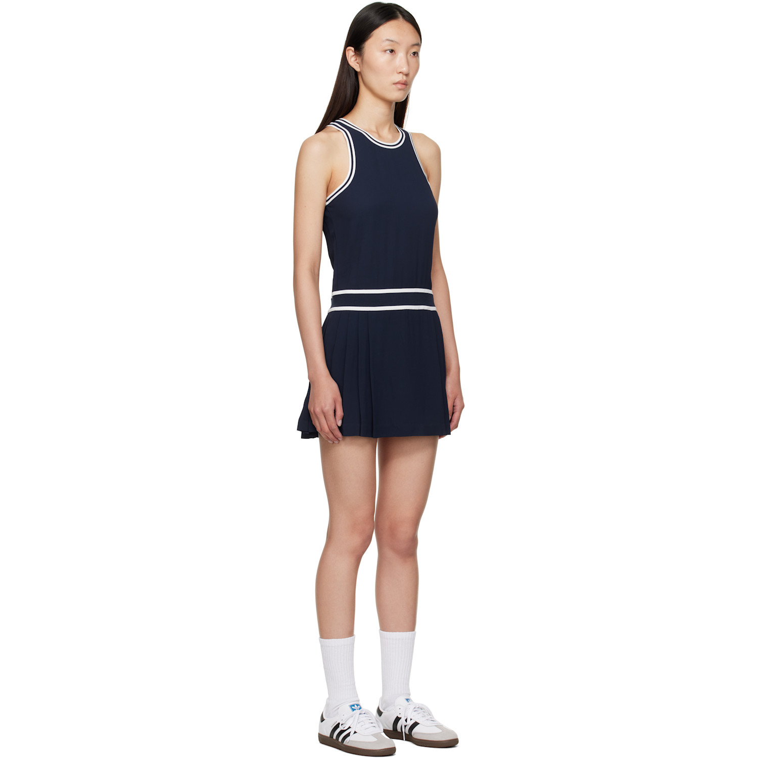  Sporty & Rich Navy 'src' Phoebe Minidress 