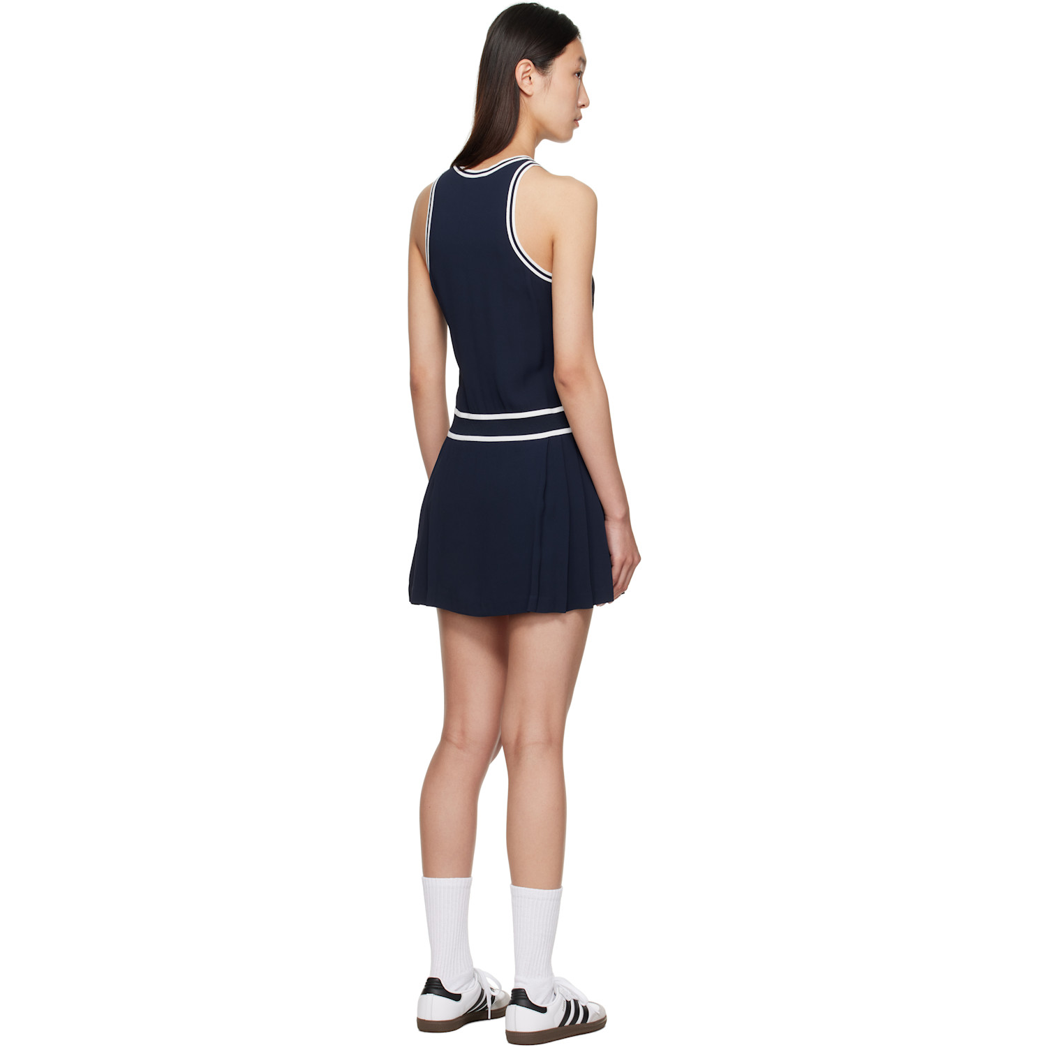  Sporty & Rich Navy 'src' Phoebe Minidress 