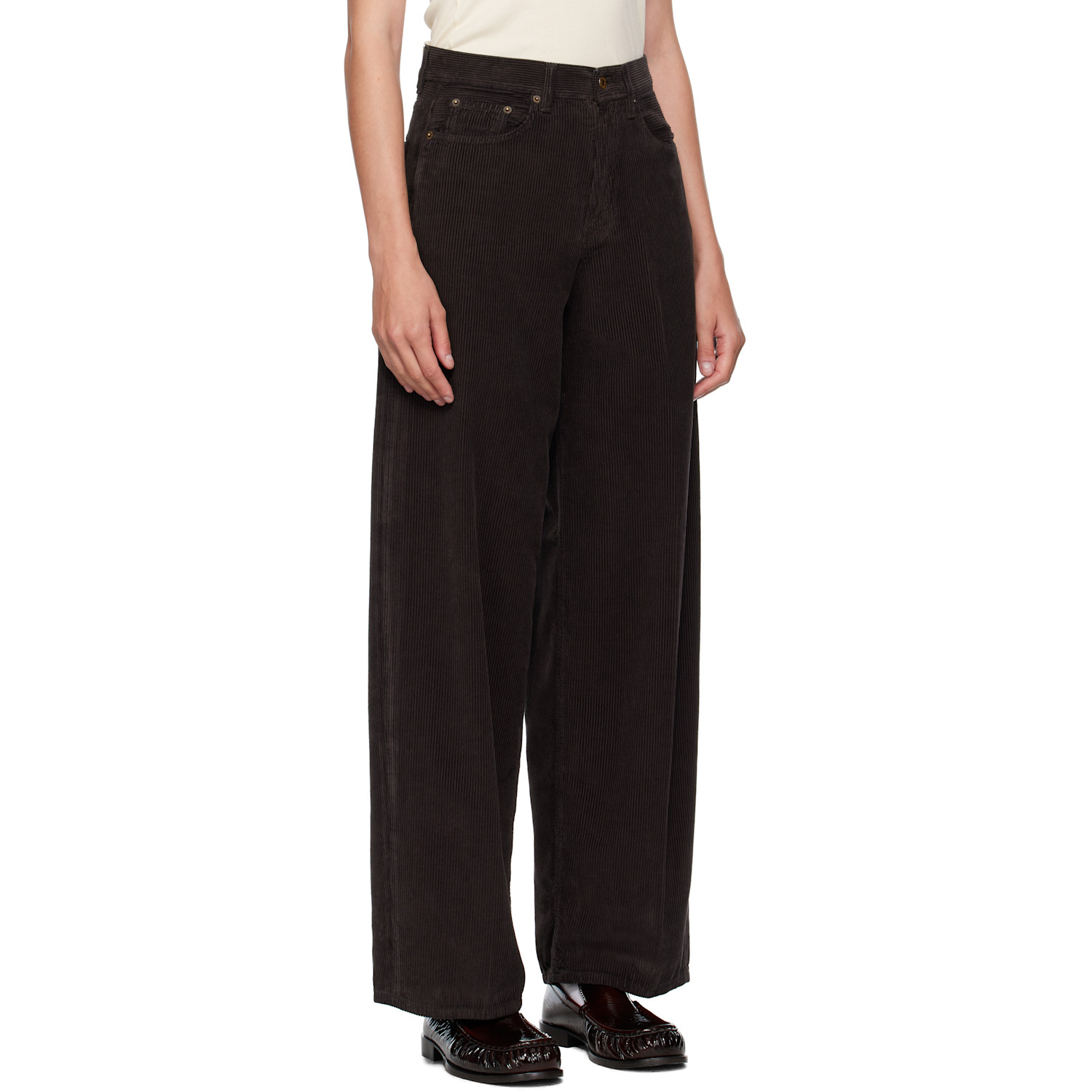  6397 Brown Loose Roomy Trousers 