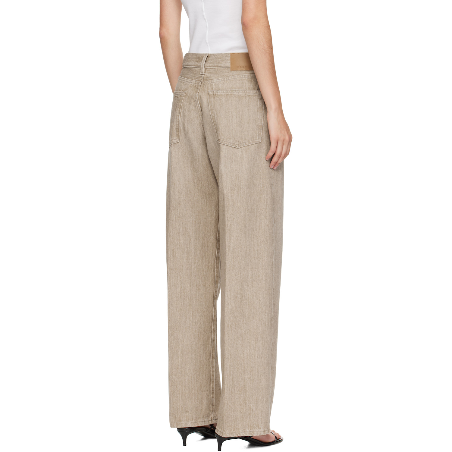  6397 Beige Wide Jeans 