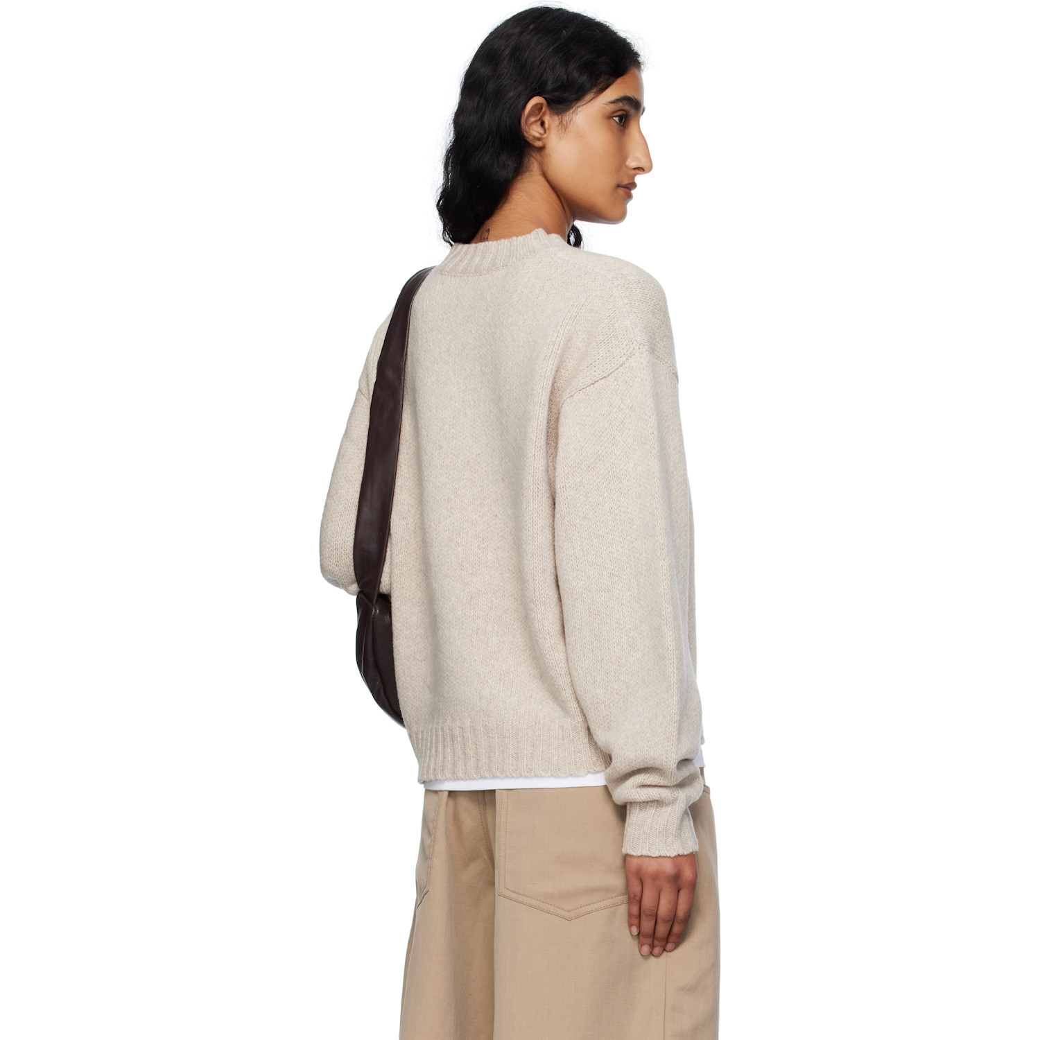  6397 Beige High Neck Sweater 