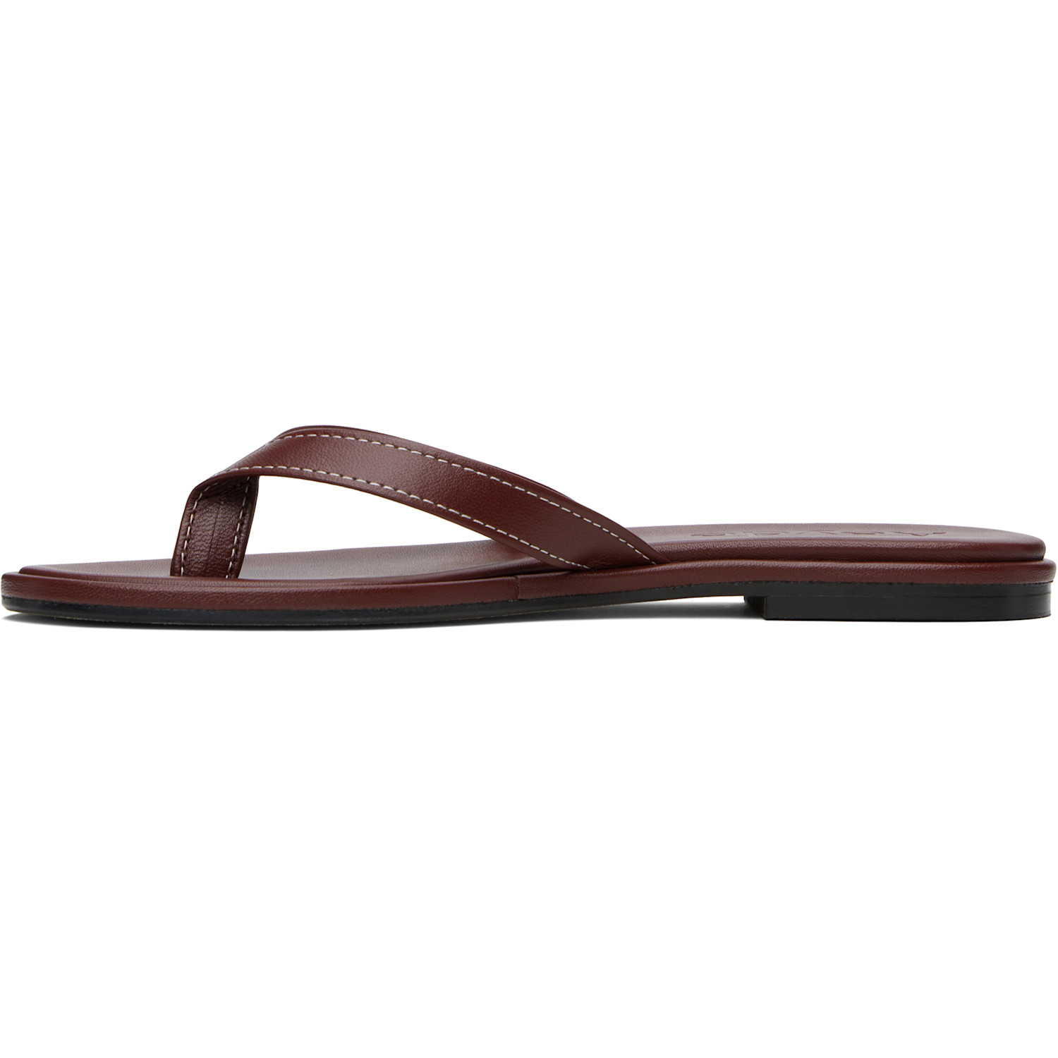  Aeyde Burgundy Melody Leather Toe-post Flip-flops 
