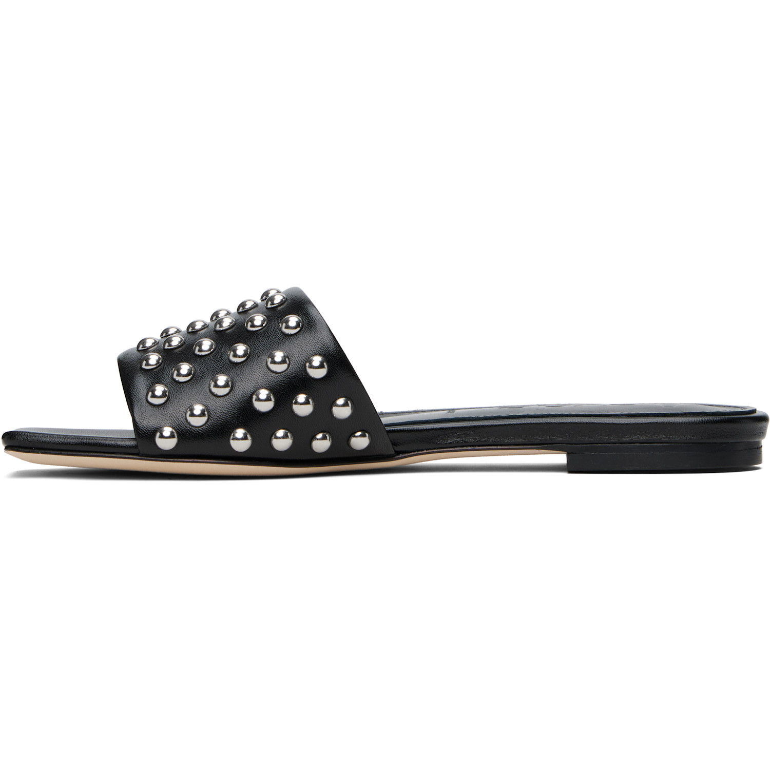  Aeyde Black Anna Studded Leather Sandals 