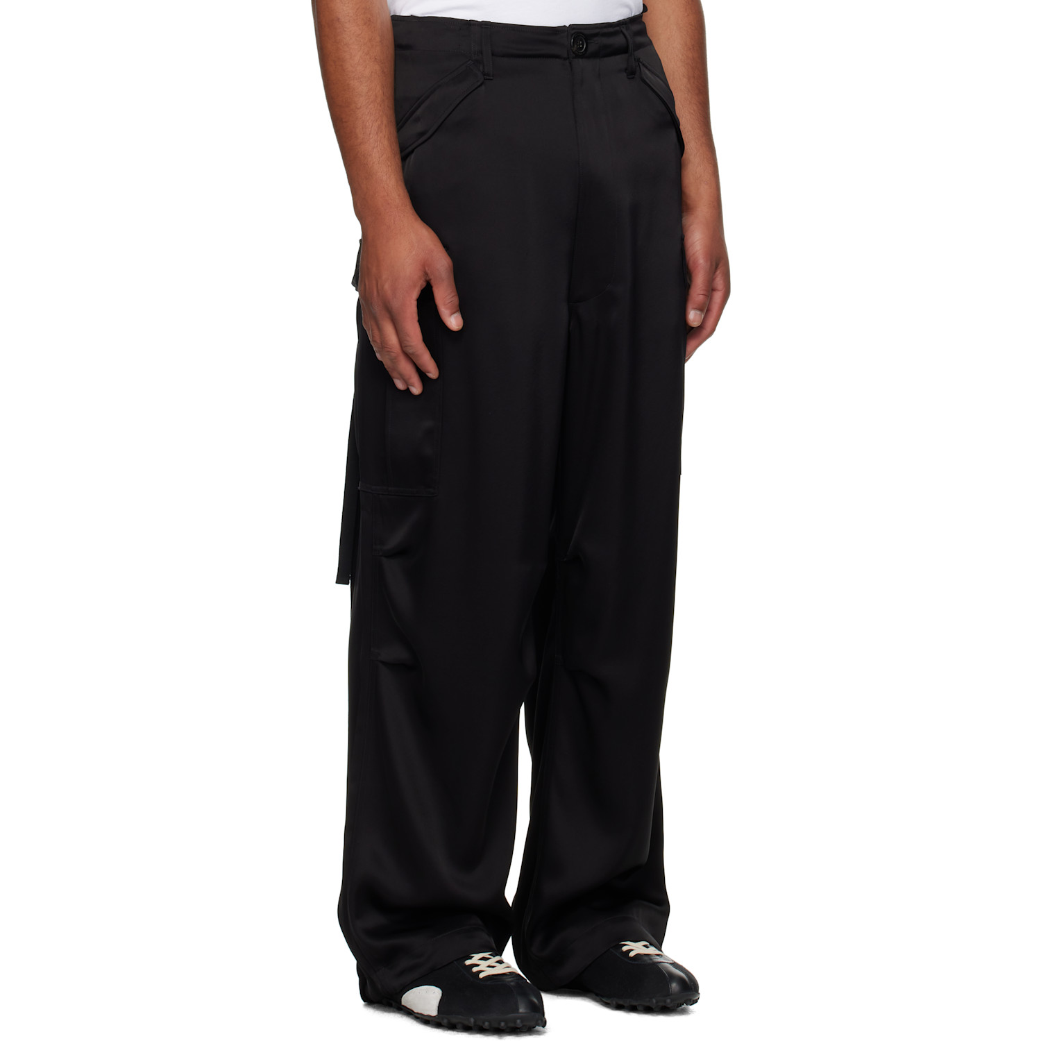  Peter Do Black Matt Cargo Pants 