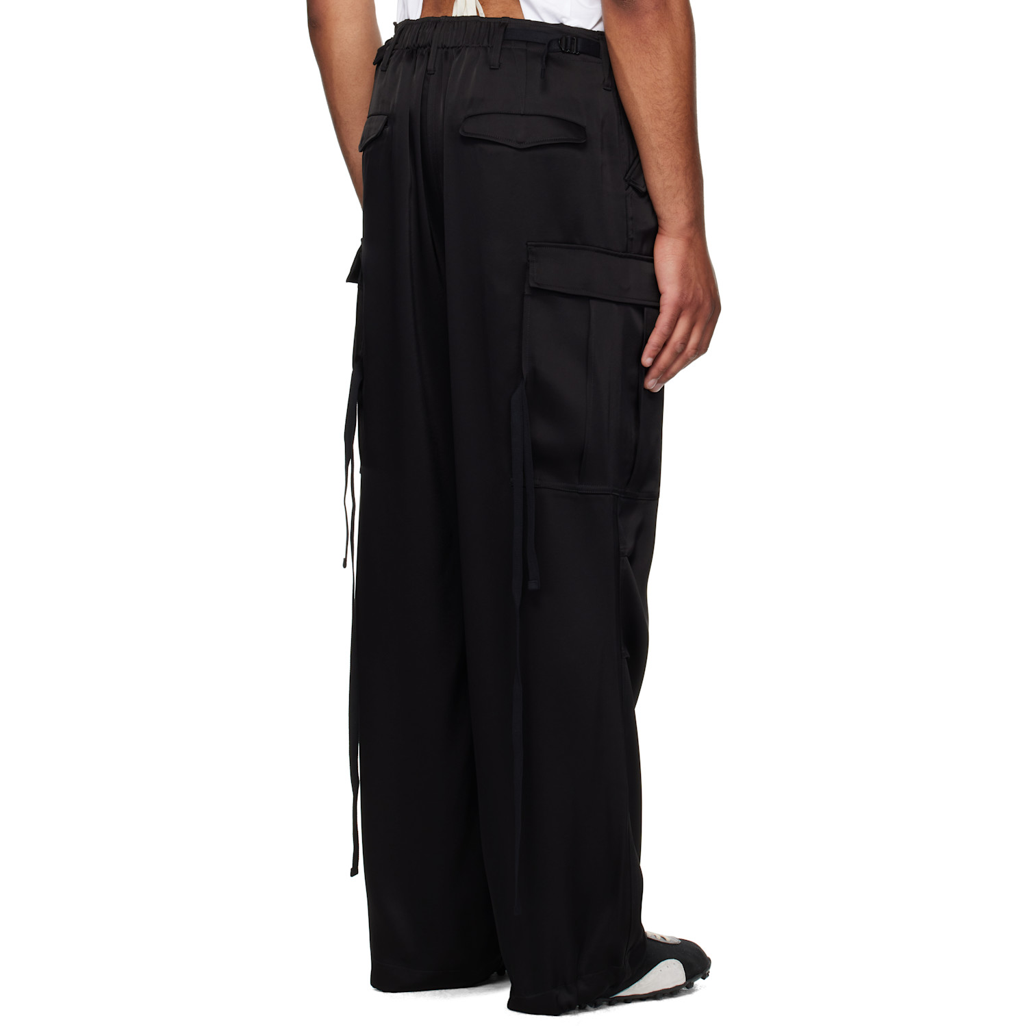  Peter Do Black Matt Cargo Pants 