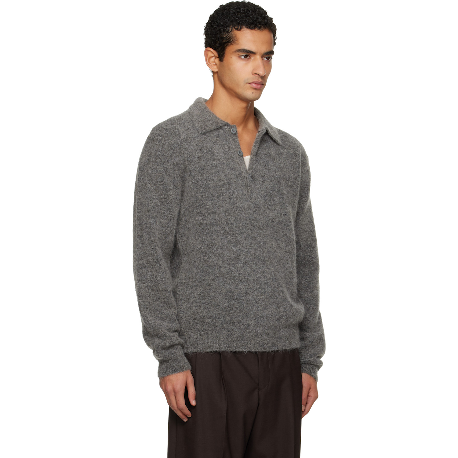  Sunflower Gray Mohair Polo 