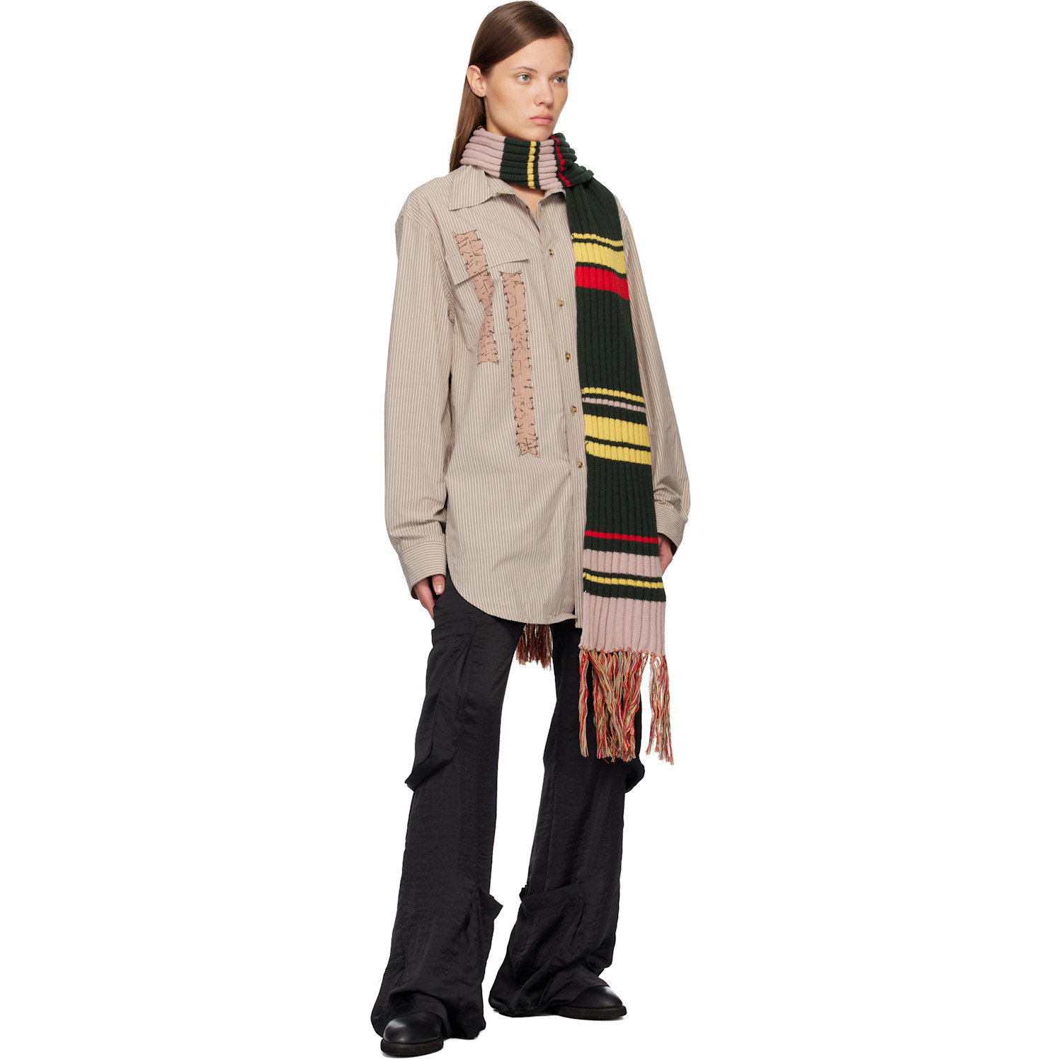  Edward Cuming Green & Yellow Potter Scarf 