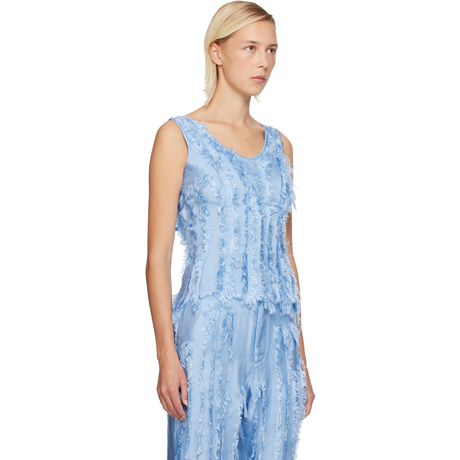  Edward Cuming Blue Scratch The Itch Tank Top 