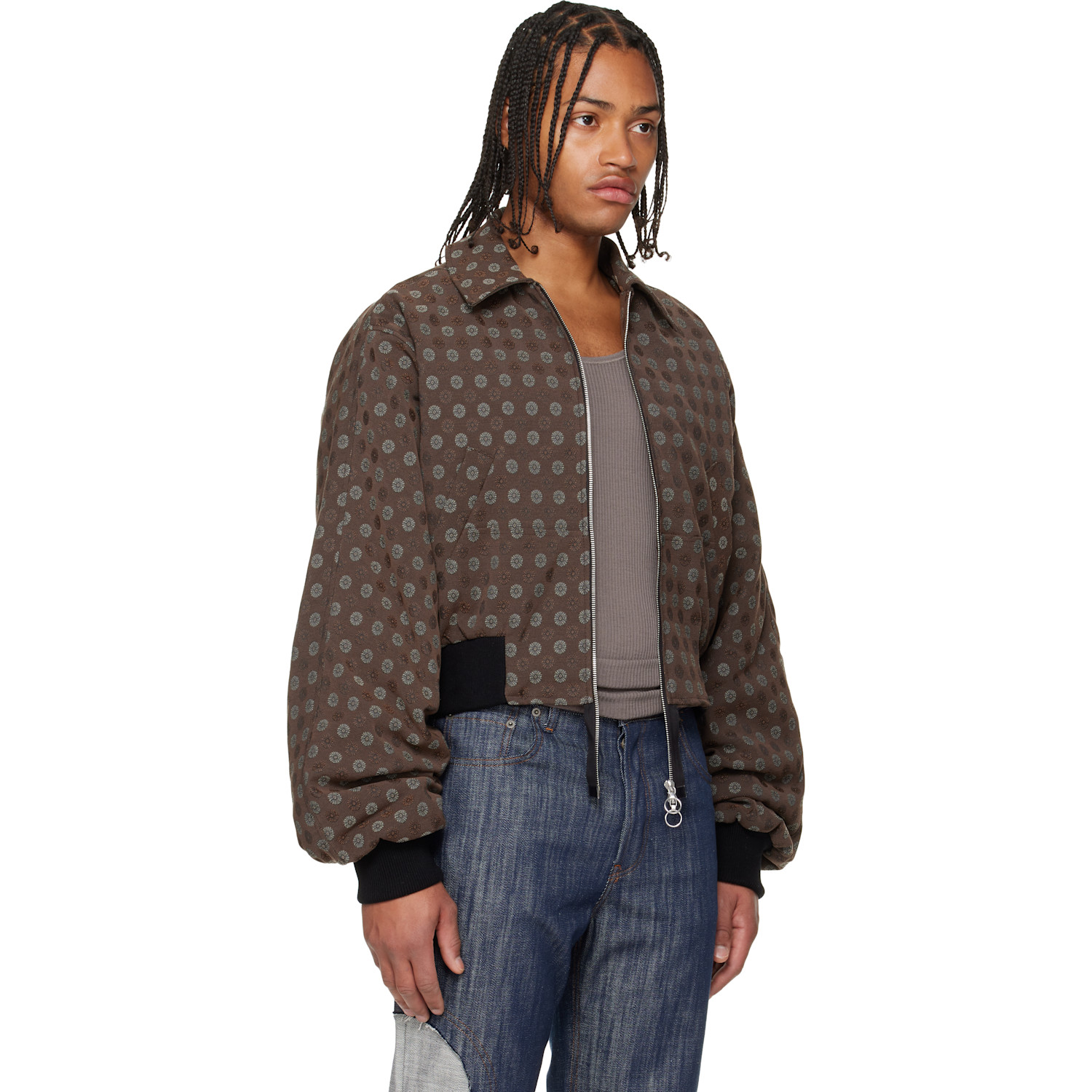  Edward Cuming Brown Bottom-heavy Bomber Jacket 