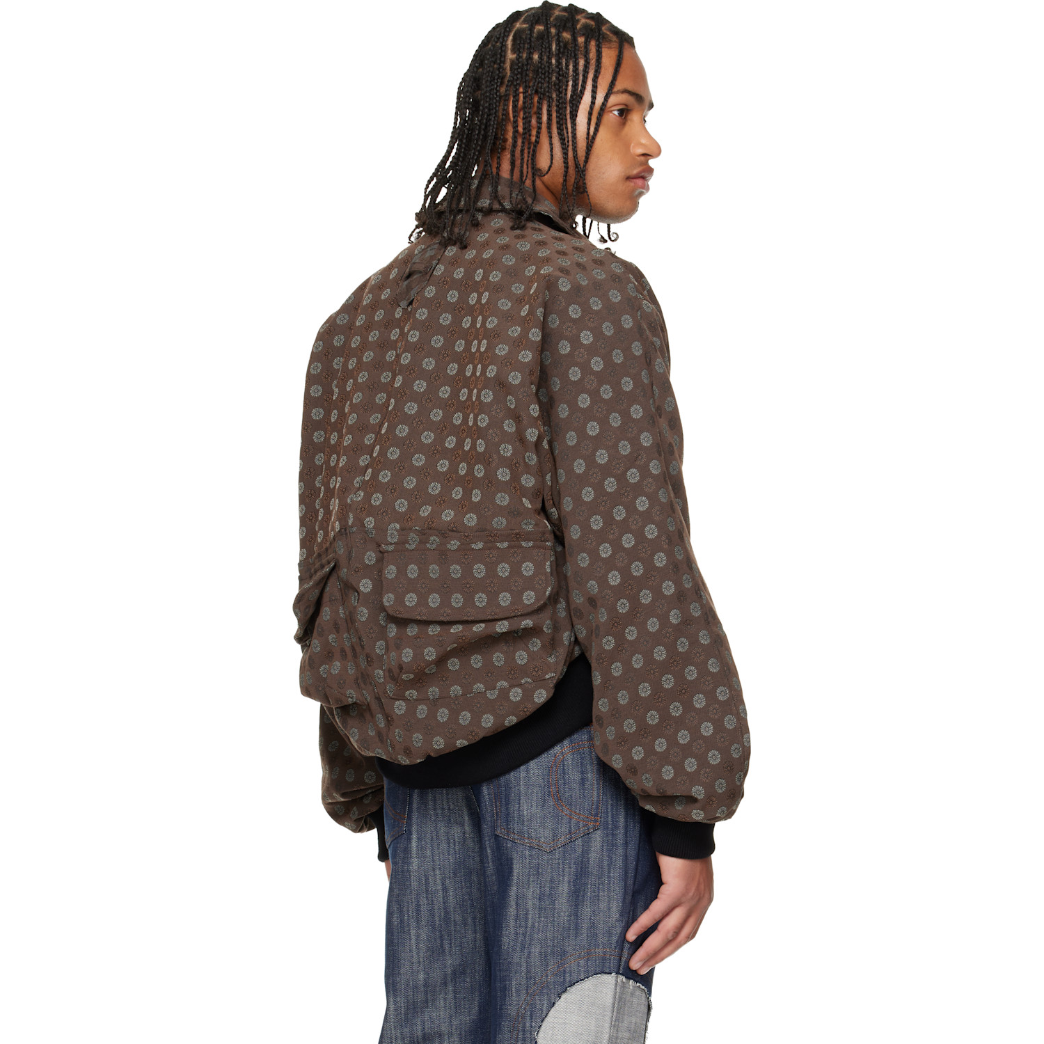  Edward Cuming Brown Bottom-heavy Bomber Jacket 