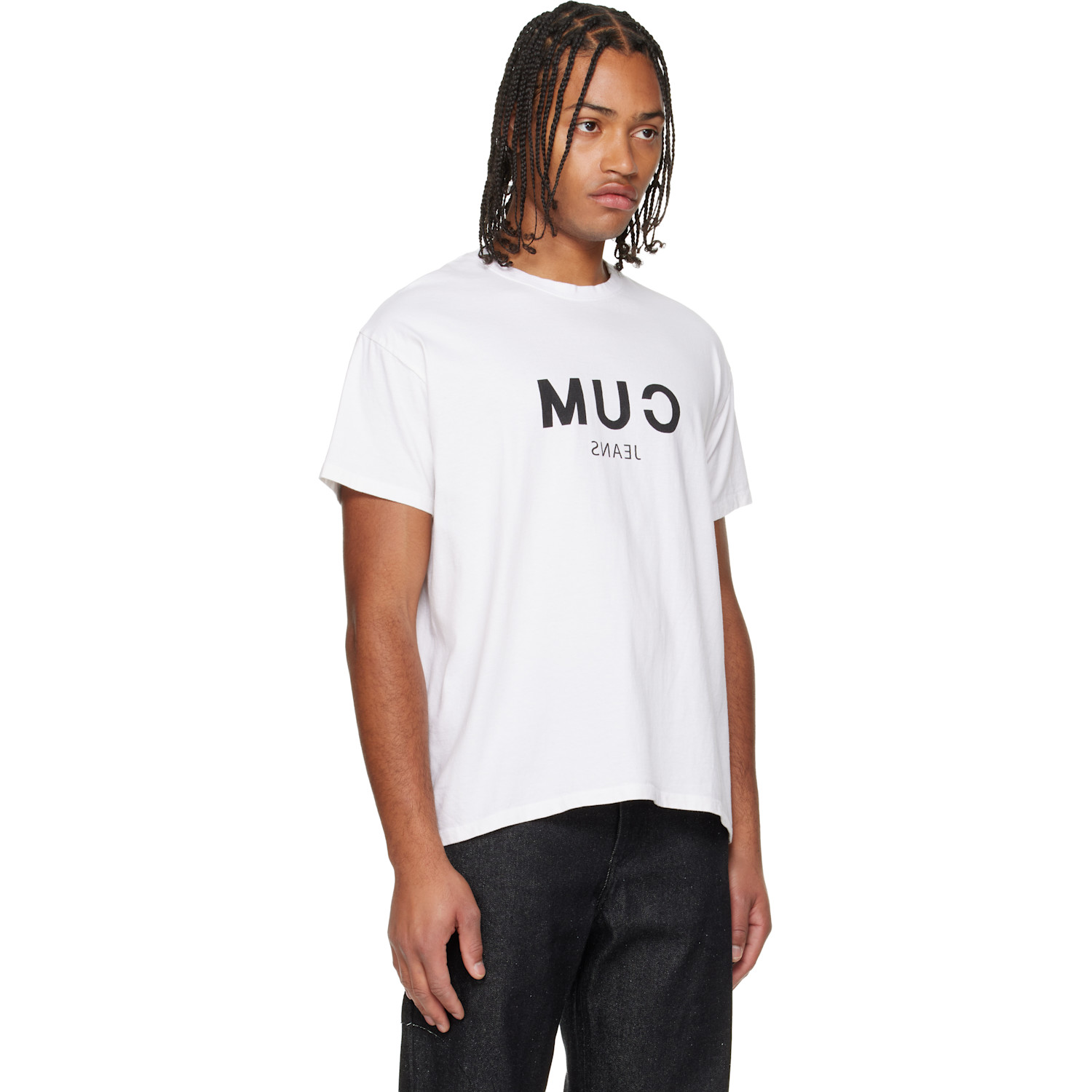  Edward Cuming White 'cum' T-shirt 