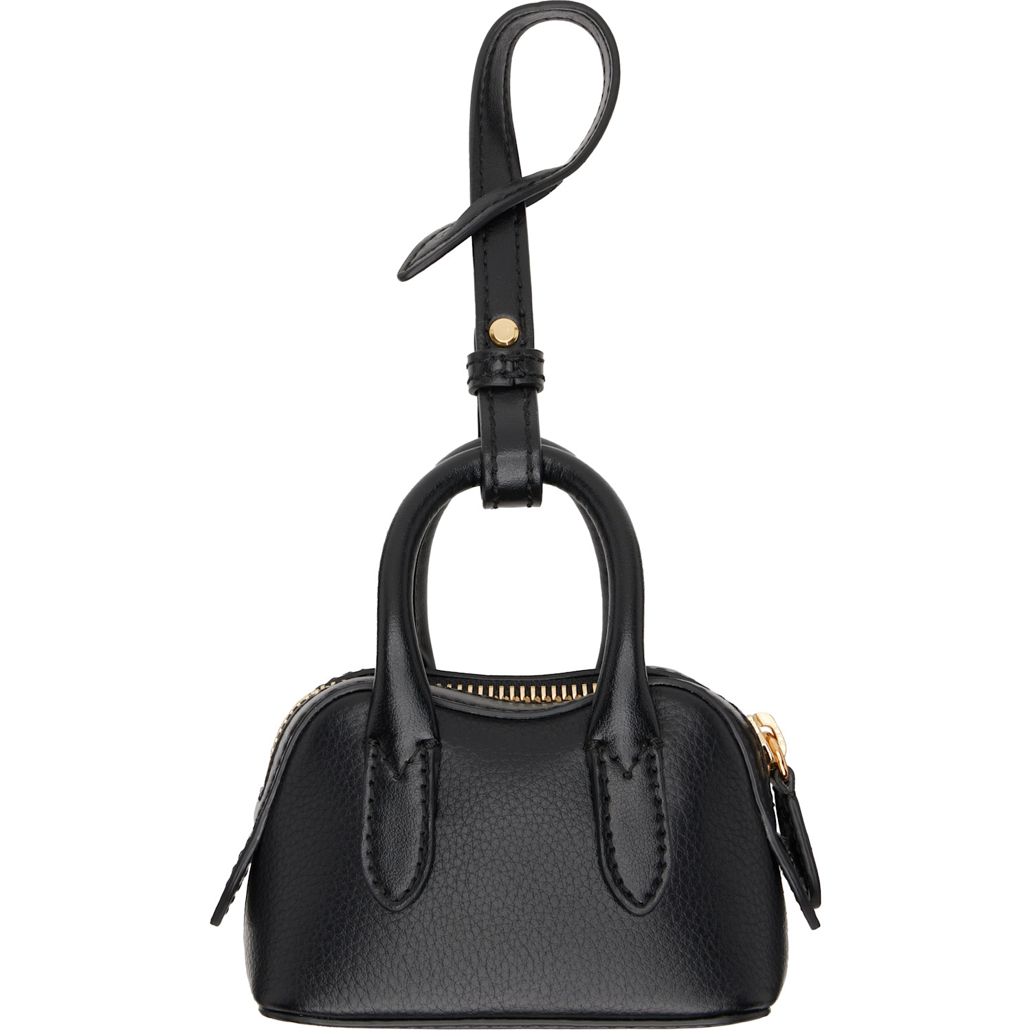  Stella Mccartney Black Stella Ryder Charm Embossed Keychain 