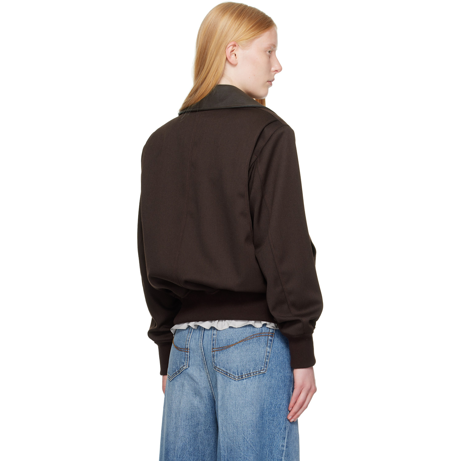  Stella Mccartney Burgundy Twill Tailoring Field Jacket 