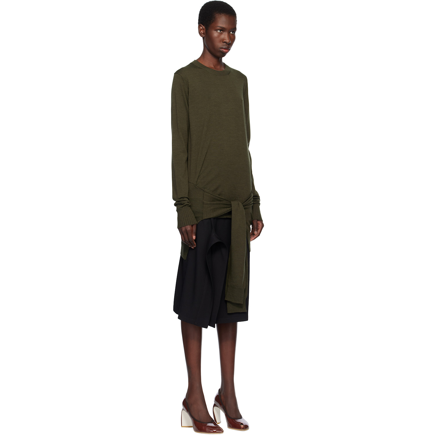  Stella Mccartney Khaki Mixed Wool Sweater 
