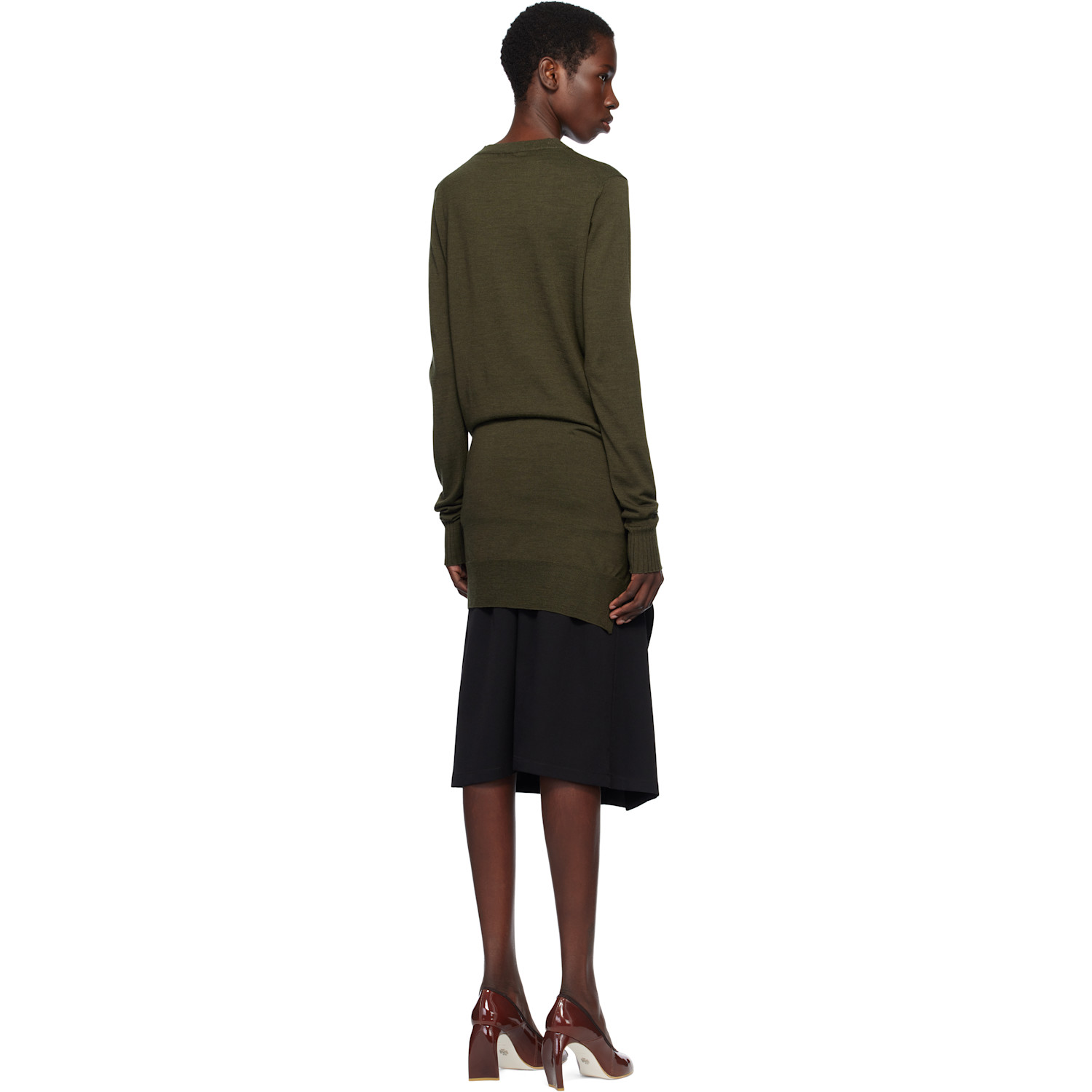  Stella Mccartney Khaki Mixed Wool Sweater 