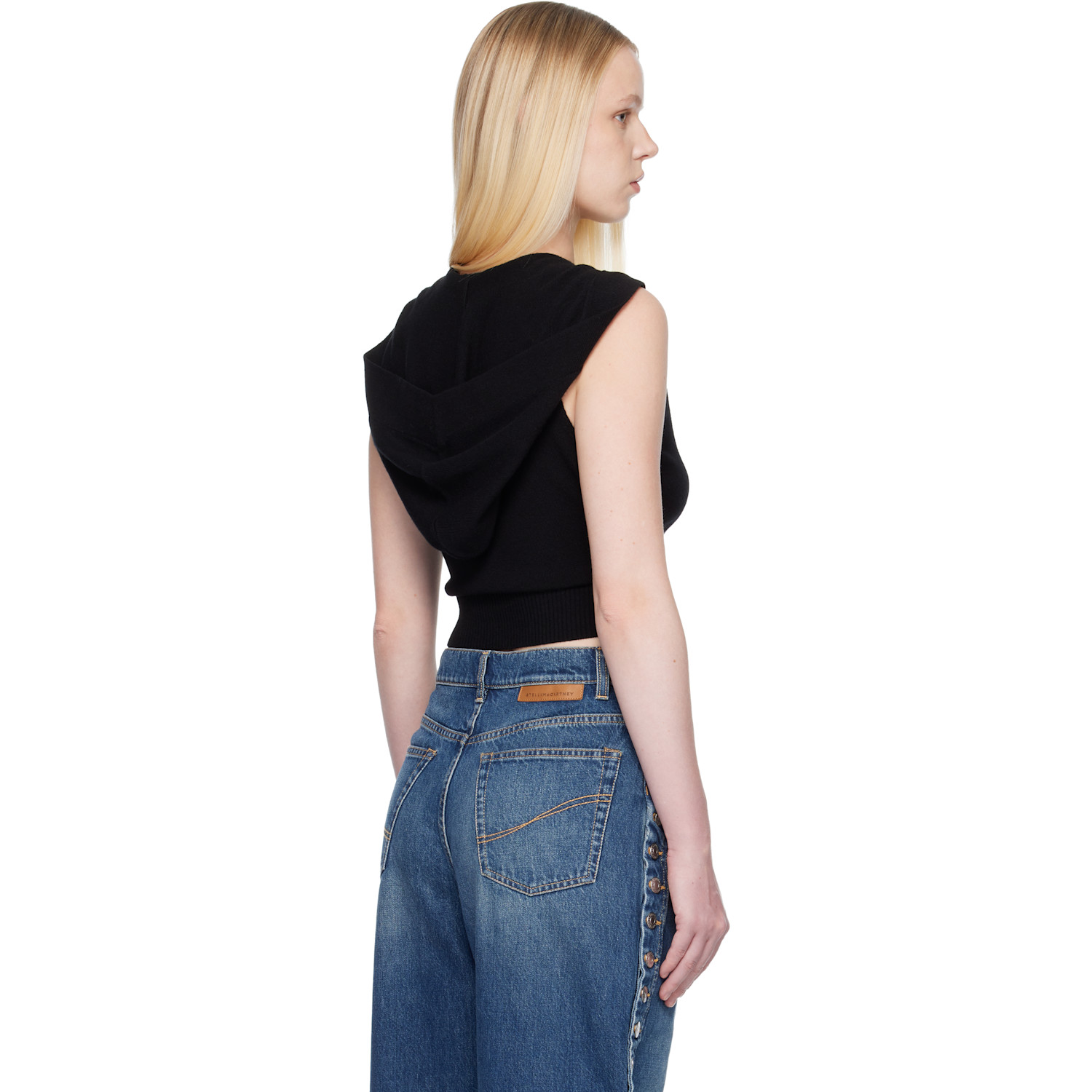  Stella Mccartney Black Hooded Sweater Vest 