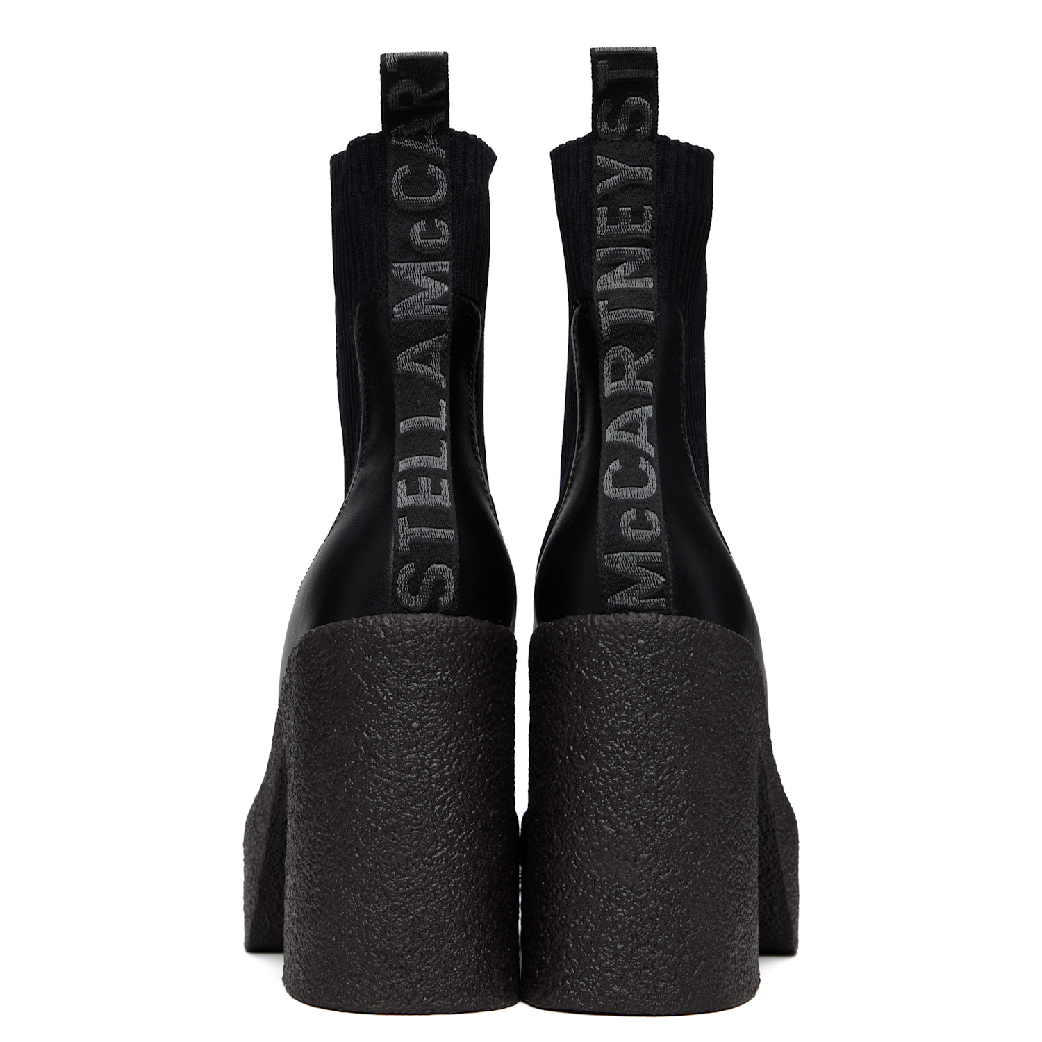  Stella Mccartney Black Skyla Heeled Sock Chelsea Boots 