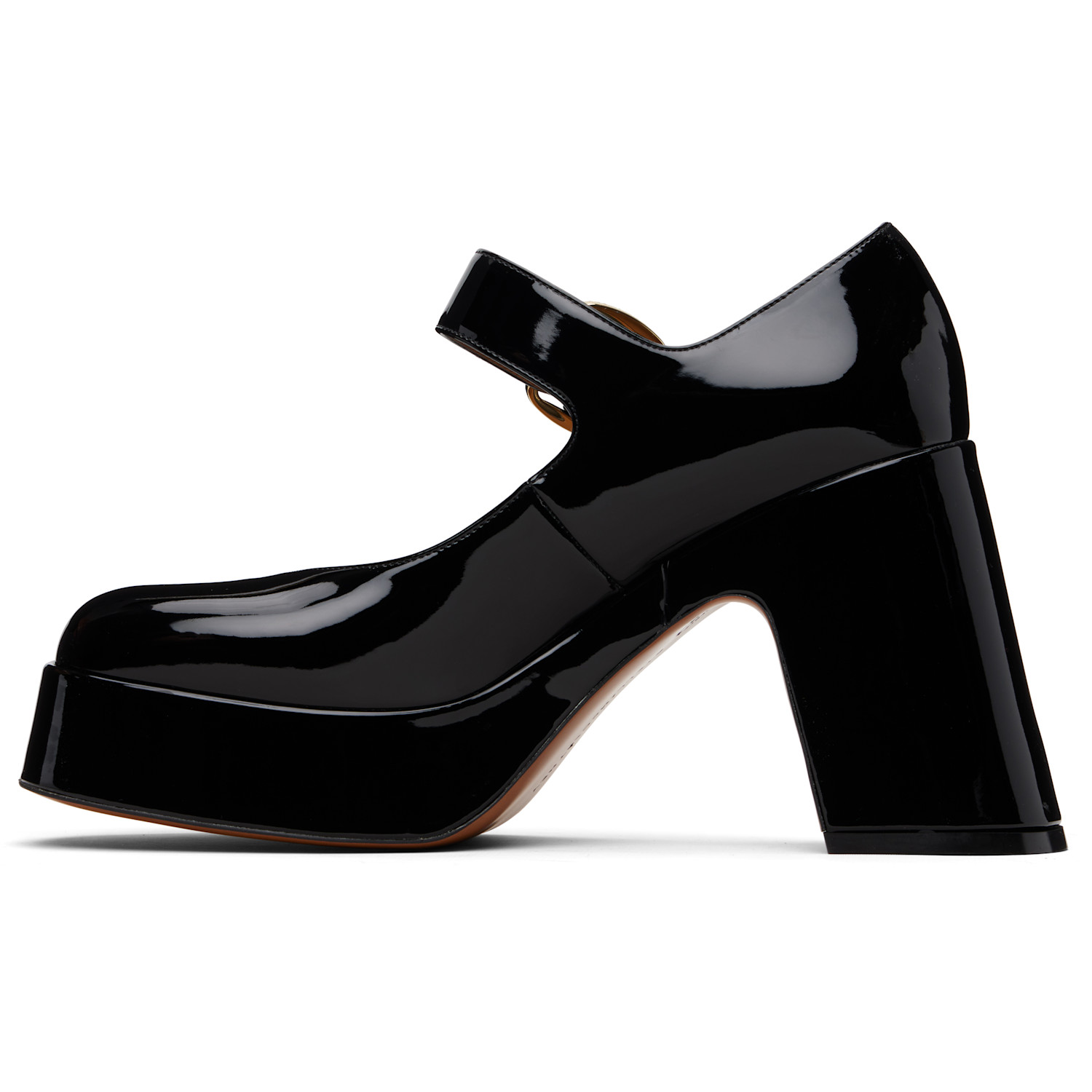  Stella Mccartney Black Patent Mary Jane Heels 