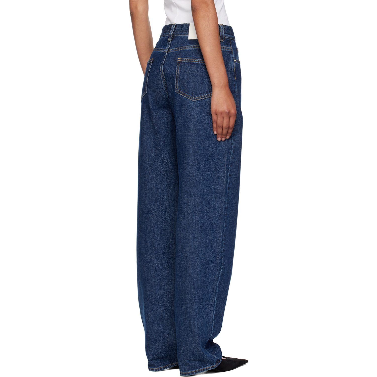  Loulou De Saison Blue Samur Lds Straight Leg Jeans 