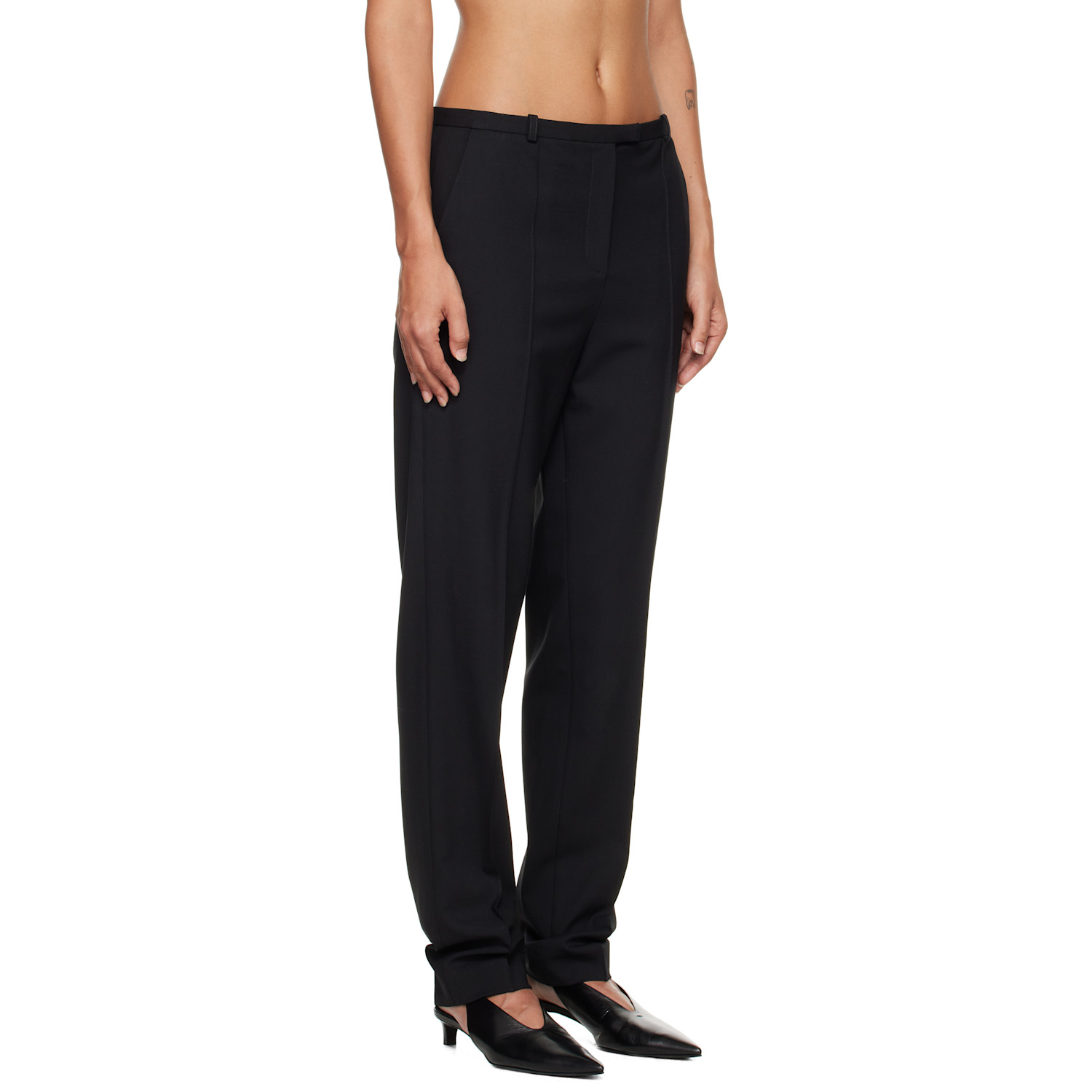  Loulou De Saison Black Malka Fitted Trousers 