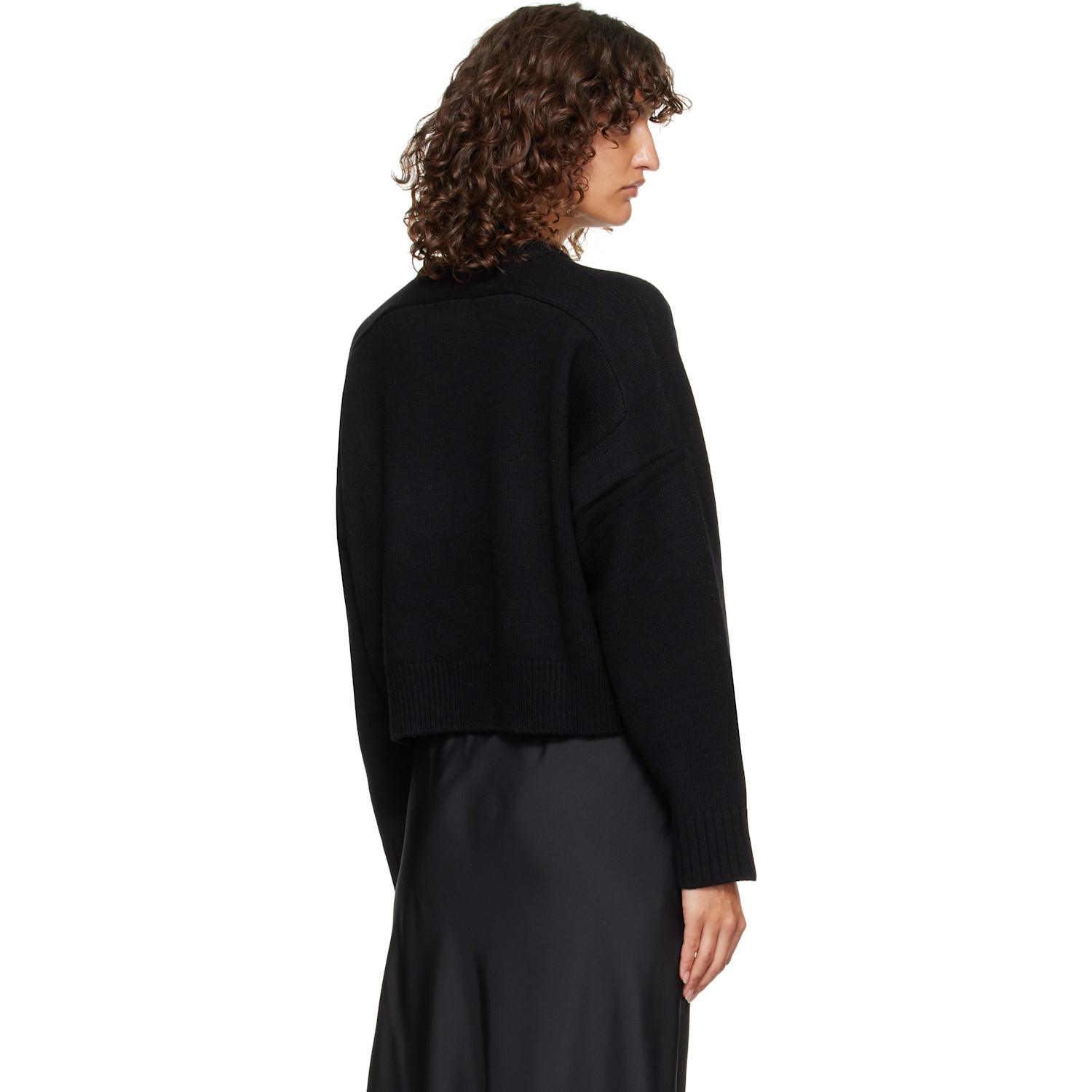  Loulou De Saison Black Bruzzi Lds Boxy Cashmere Sweater 
