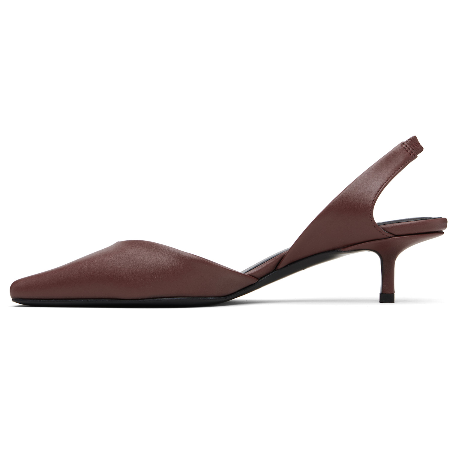  Loulou De Saison Burgundy Akila Lds Leather Slingback Heels 