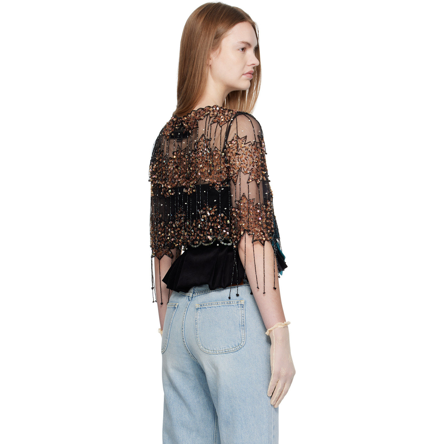  Valentino Black Sequinned Jacket 