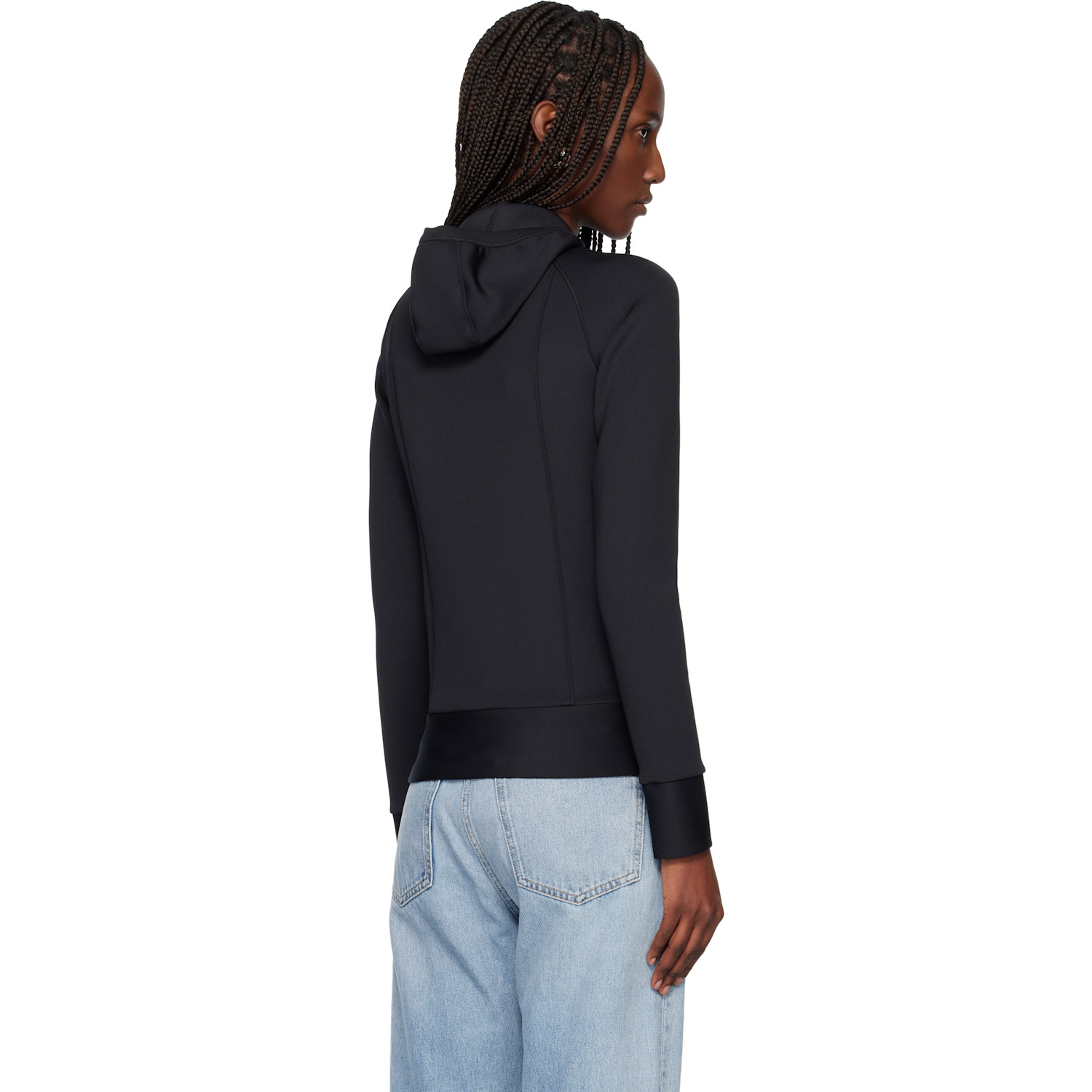  Valentino Black Embossed Logo Hoodie 