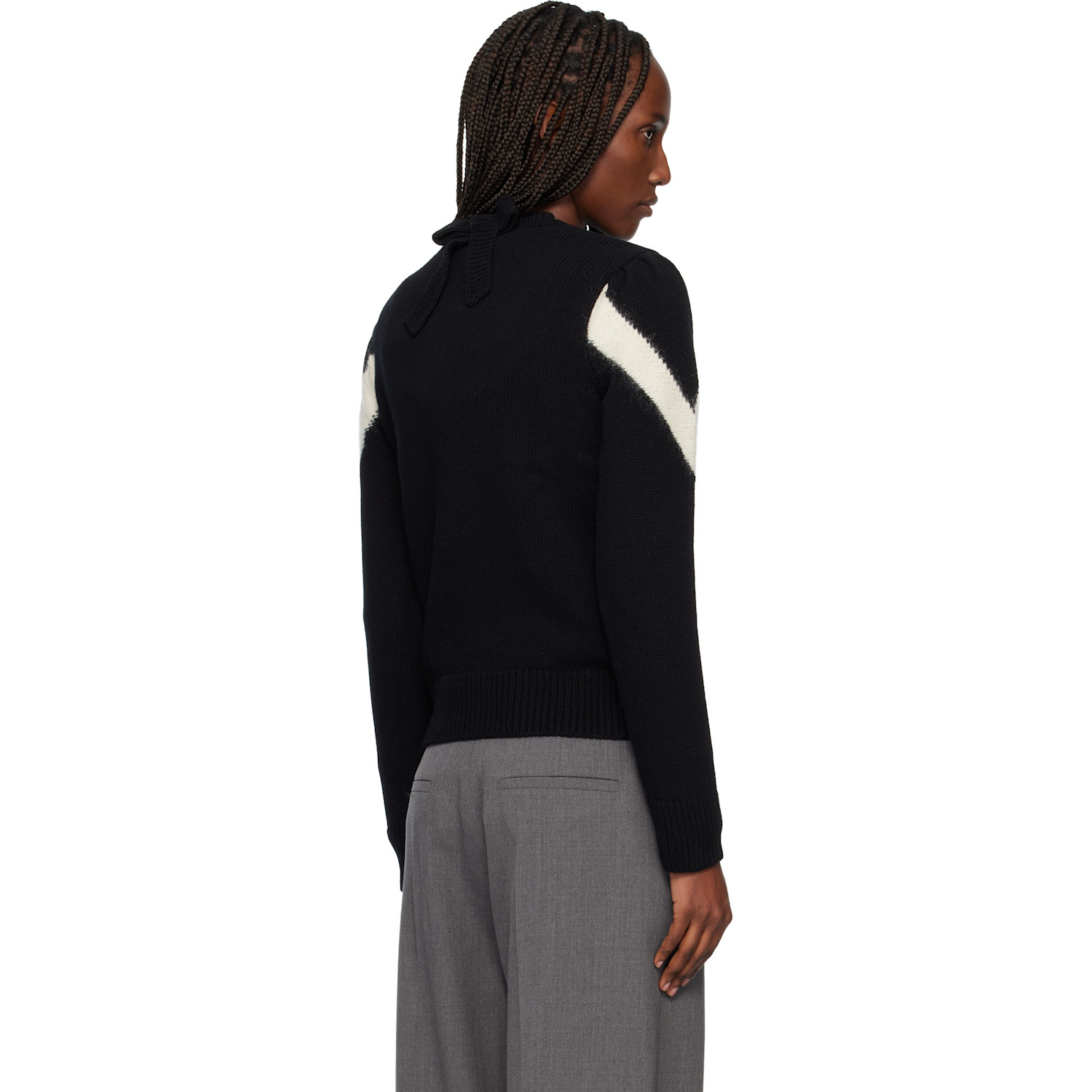  Valentino Black Virgin Wool Sweater 