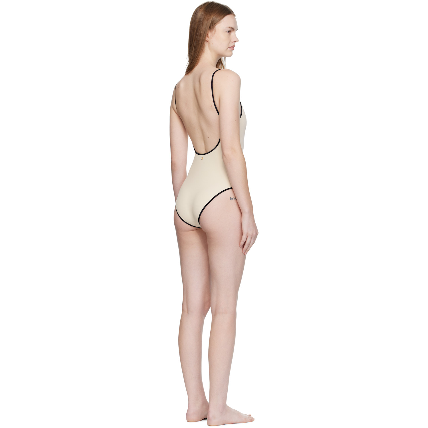  Valentino Off-white Lycra Piqué Swimsuit 