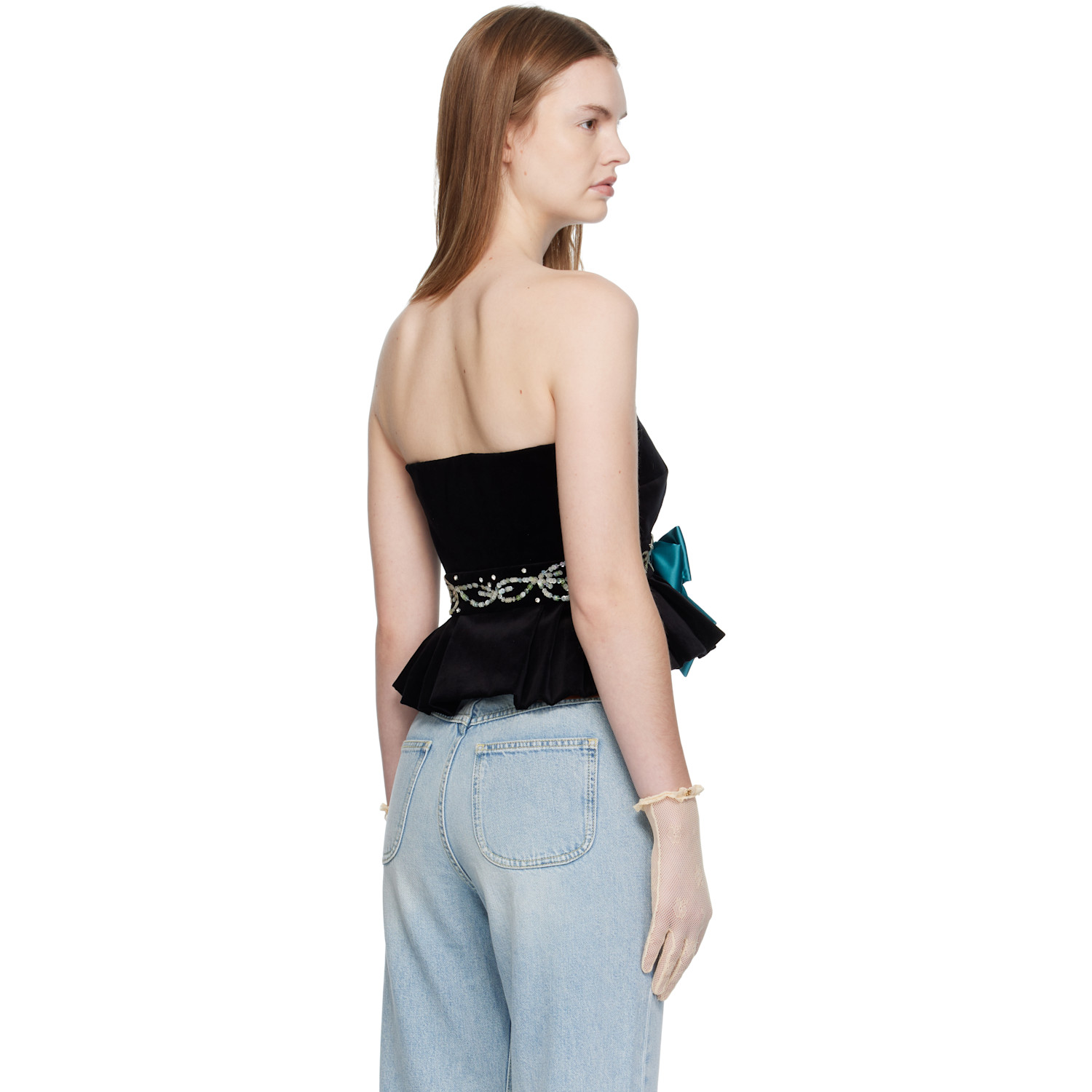  Valentino Black Velvet Tank Top 